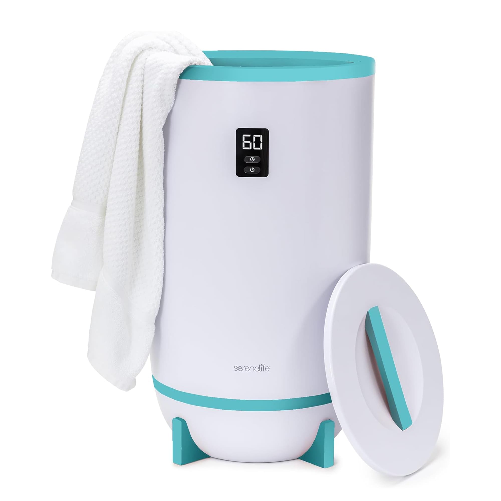 Serenelife 399805 Single Touch Towel Warmer w/Fragrant Disc Holder and LED Ring
