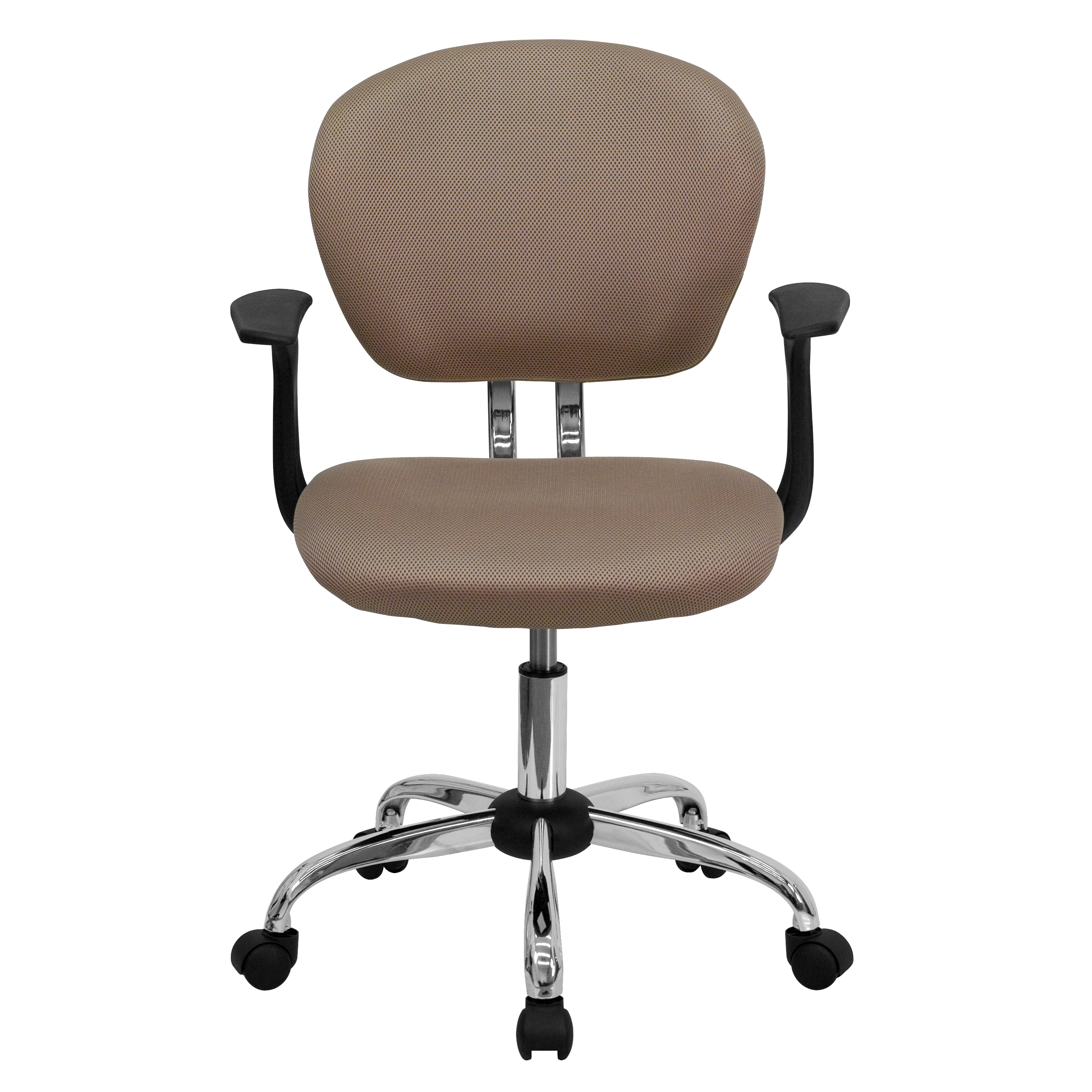 ErgoComfort Mid-Back Brown Mesh Swivel Task Chair