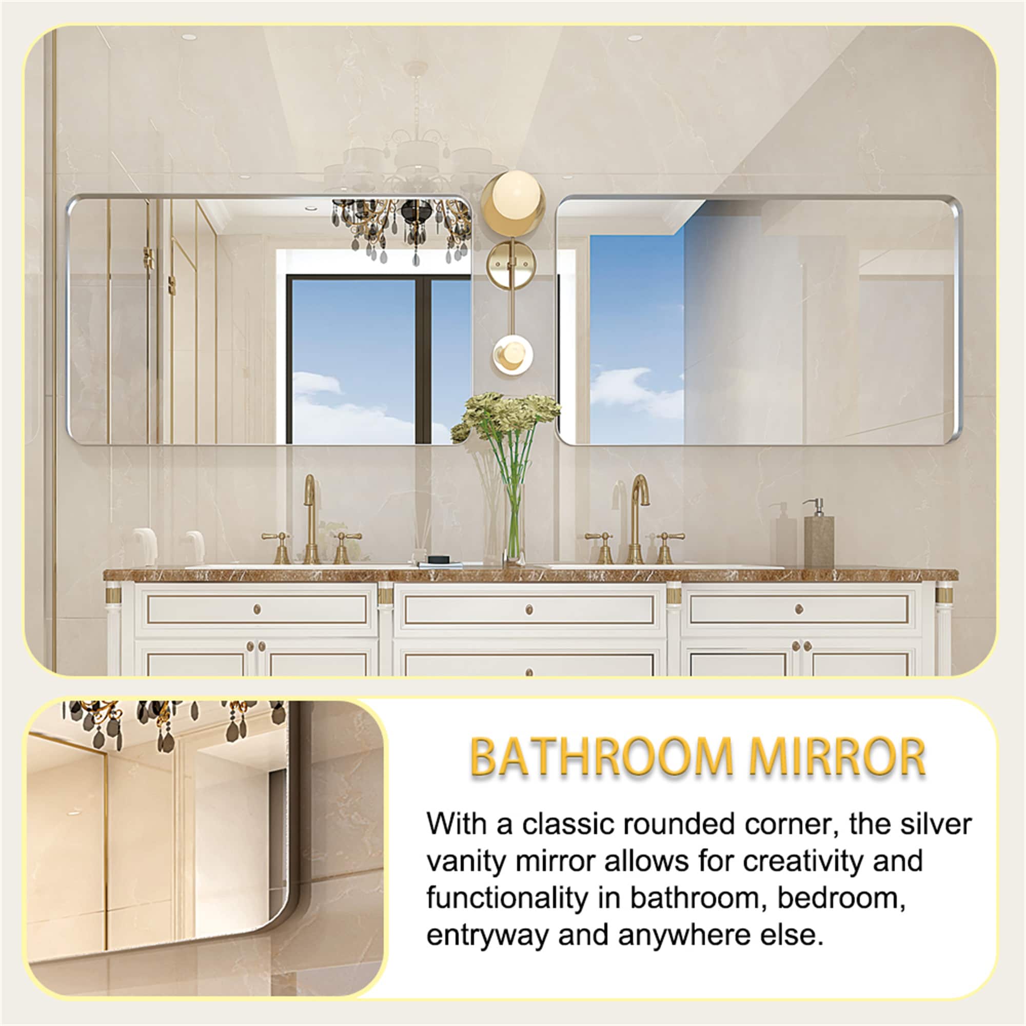 BABOOM BOM-1126976-OR Framed-Bath-Mirrors - View #9
