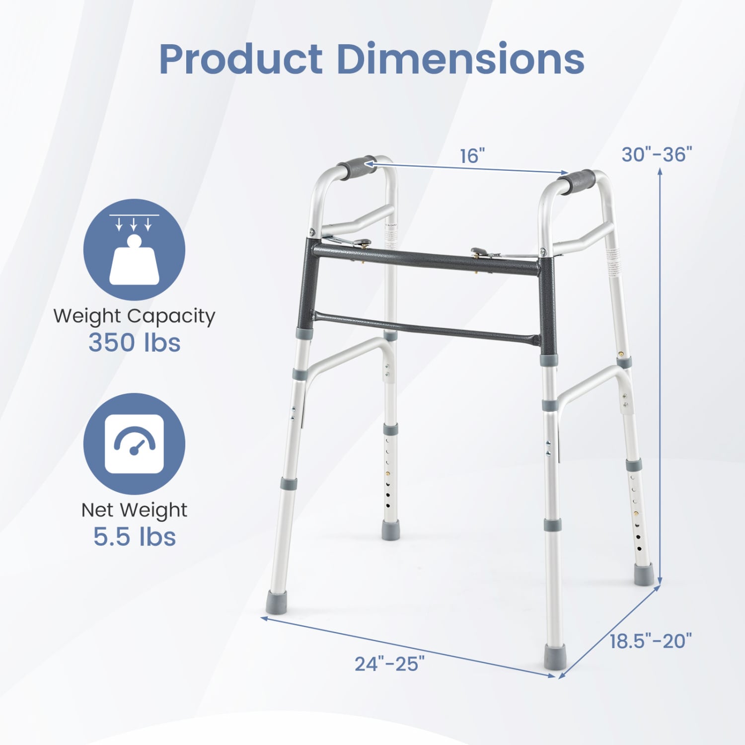 Slickblue D-CO-16001HJ Walkers-Wheelchairs-Rollators - Thumbnail View #4