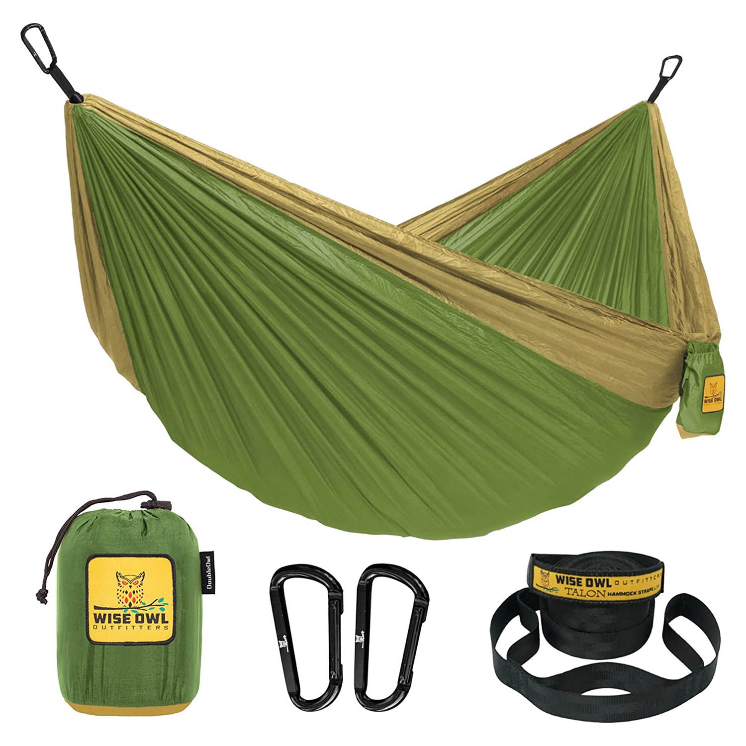 Wise Owl Outfitters 313836 Green Fabric Hammock