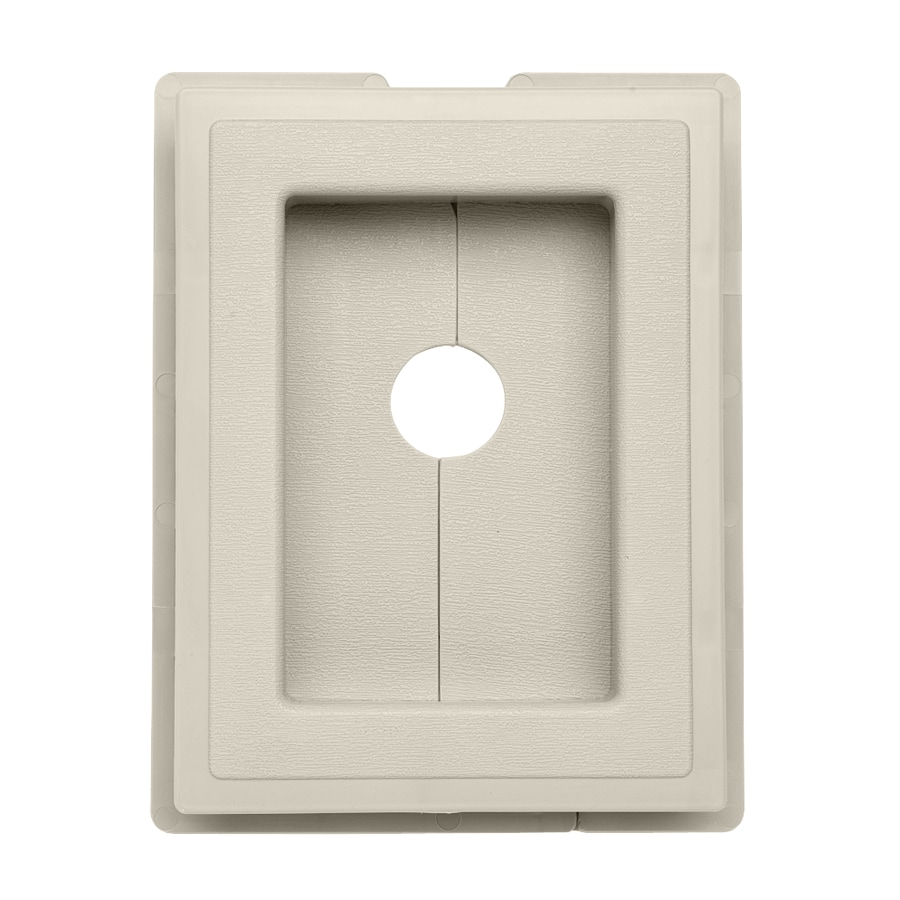 Ply Gem 244250 7.5-in x 1-in Almond Vinyl Universal Mounting Block