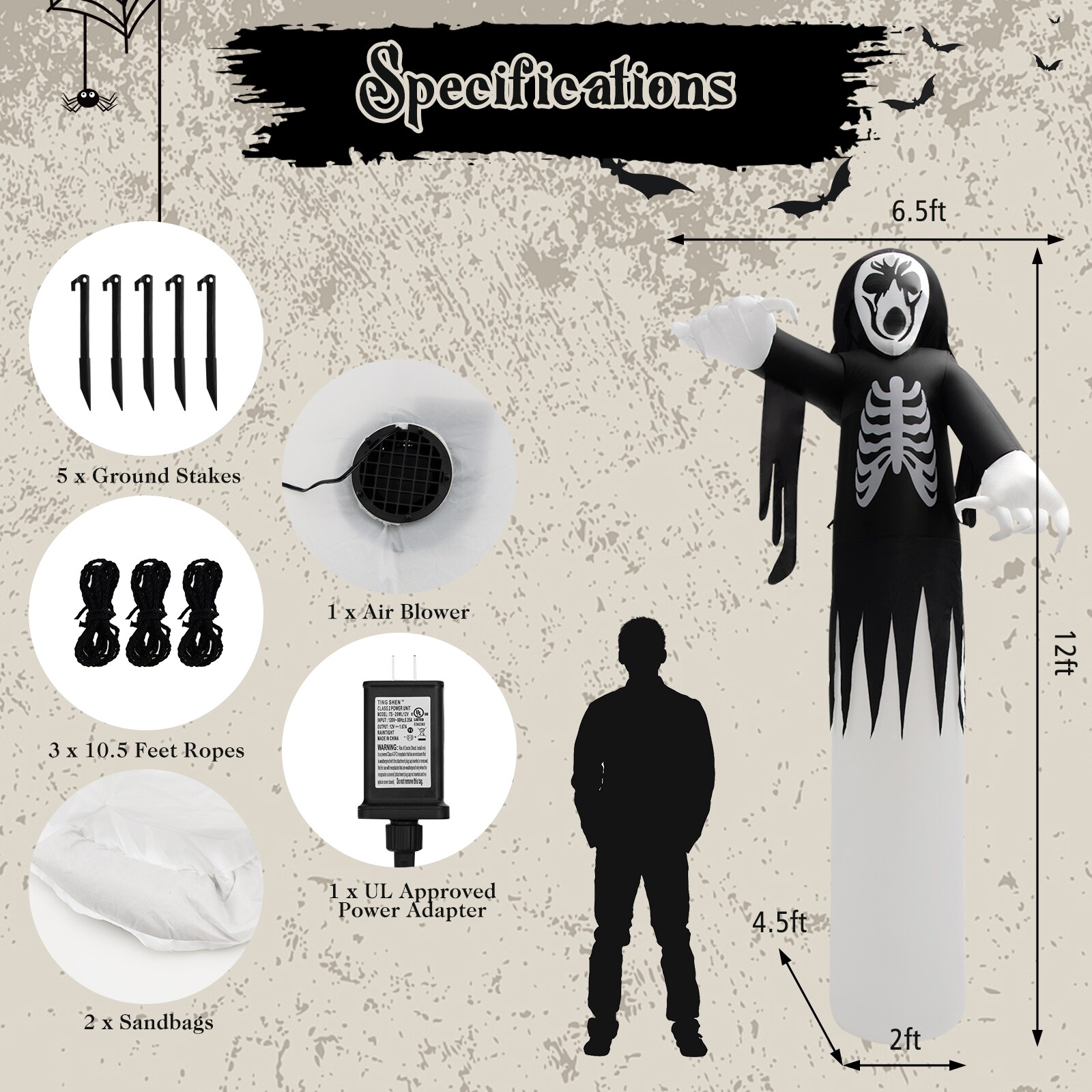 Costway TX10010US Outdoor-Halloween-Decor - View #10