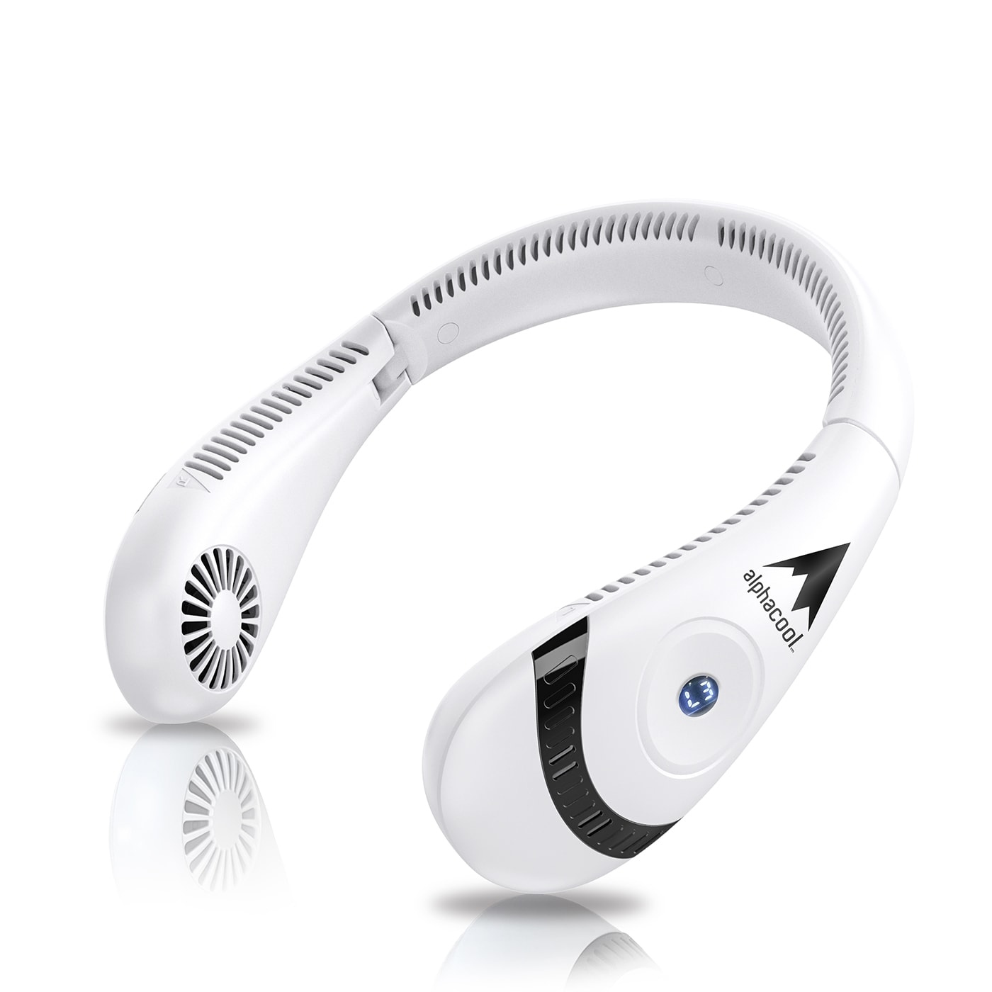 AlphaCool 1-in 5 -Volt 3 -Speed Indoor/Outdoor White Personal Fan Battery(s) Included and Charger Included #AC-BNF-LI-W