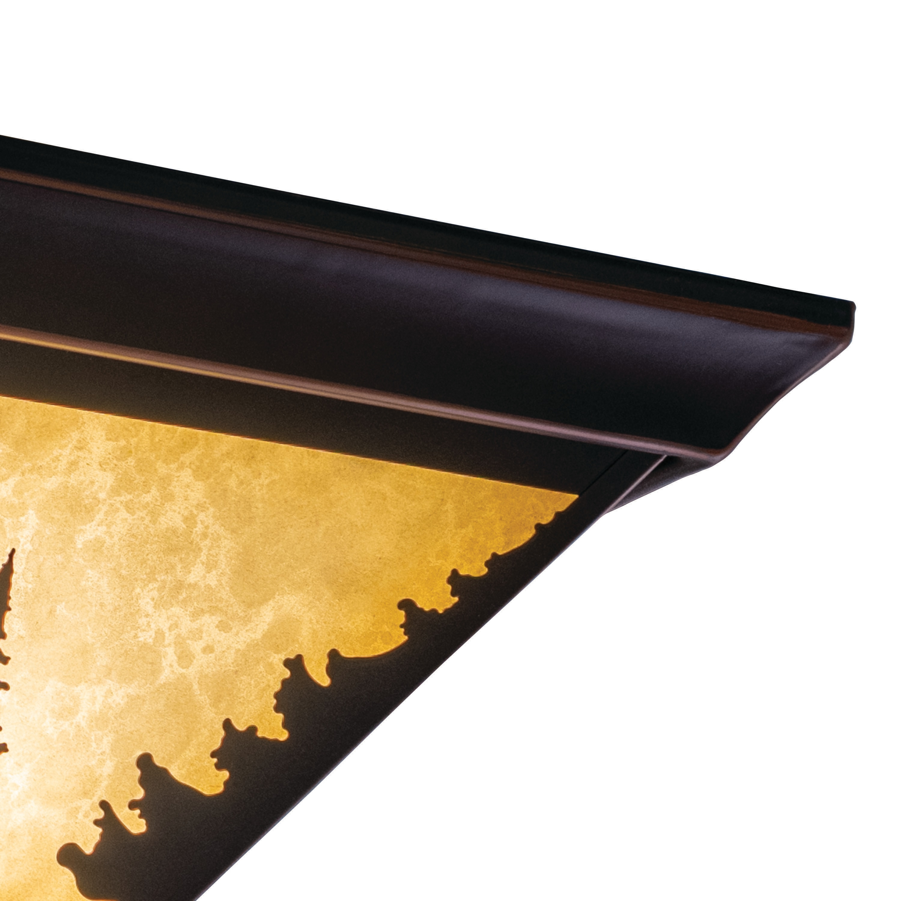 Yosemite Burnished Bronze Rustic Tree Flush Mount Light