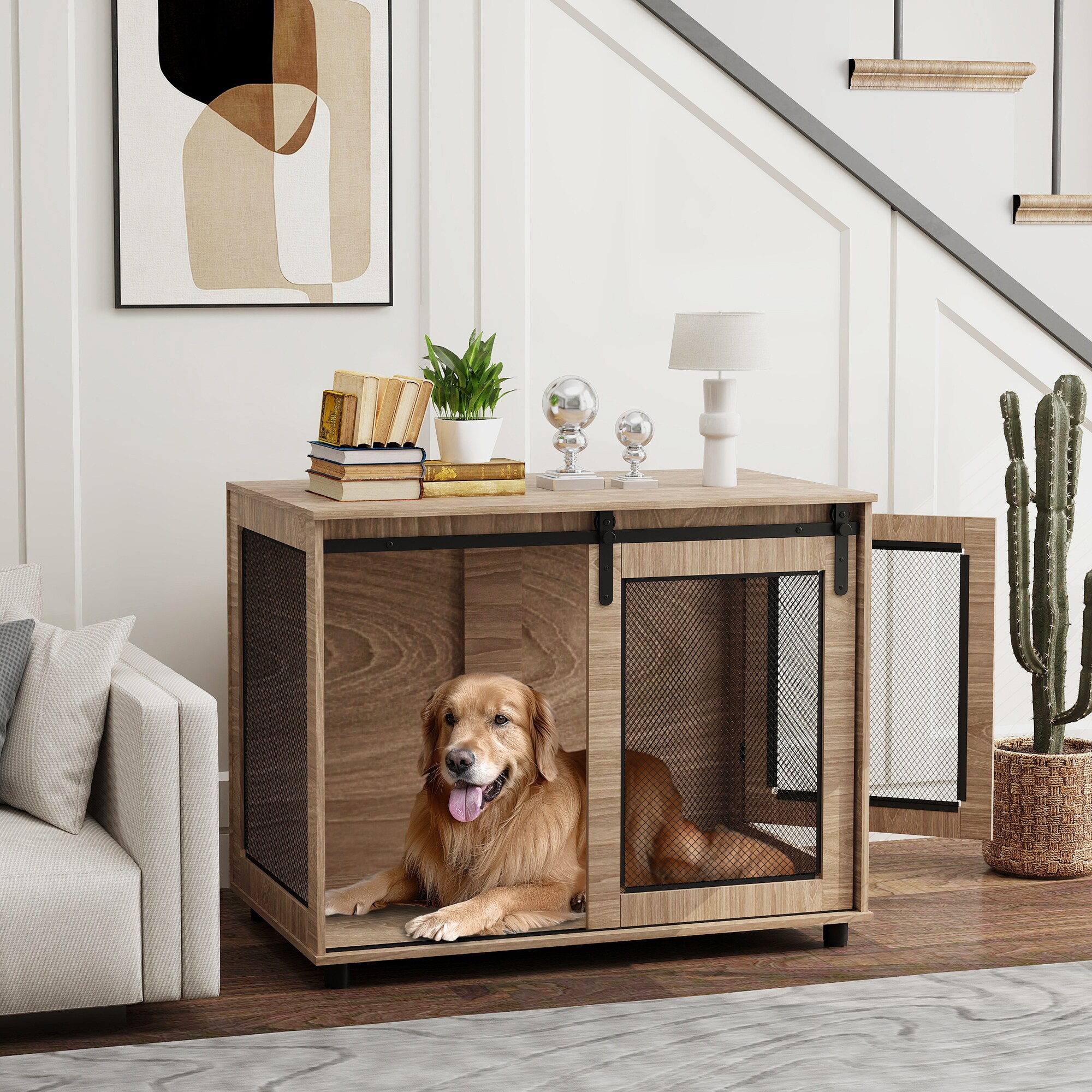 PawHut D02-208V01WN Pet-Crates-Carriers - View #2
