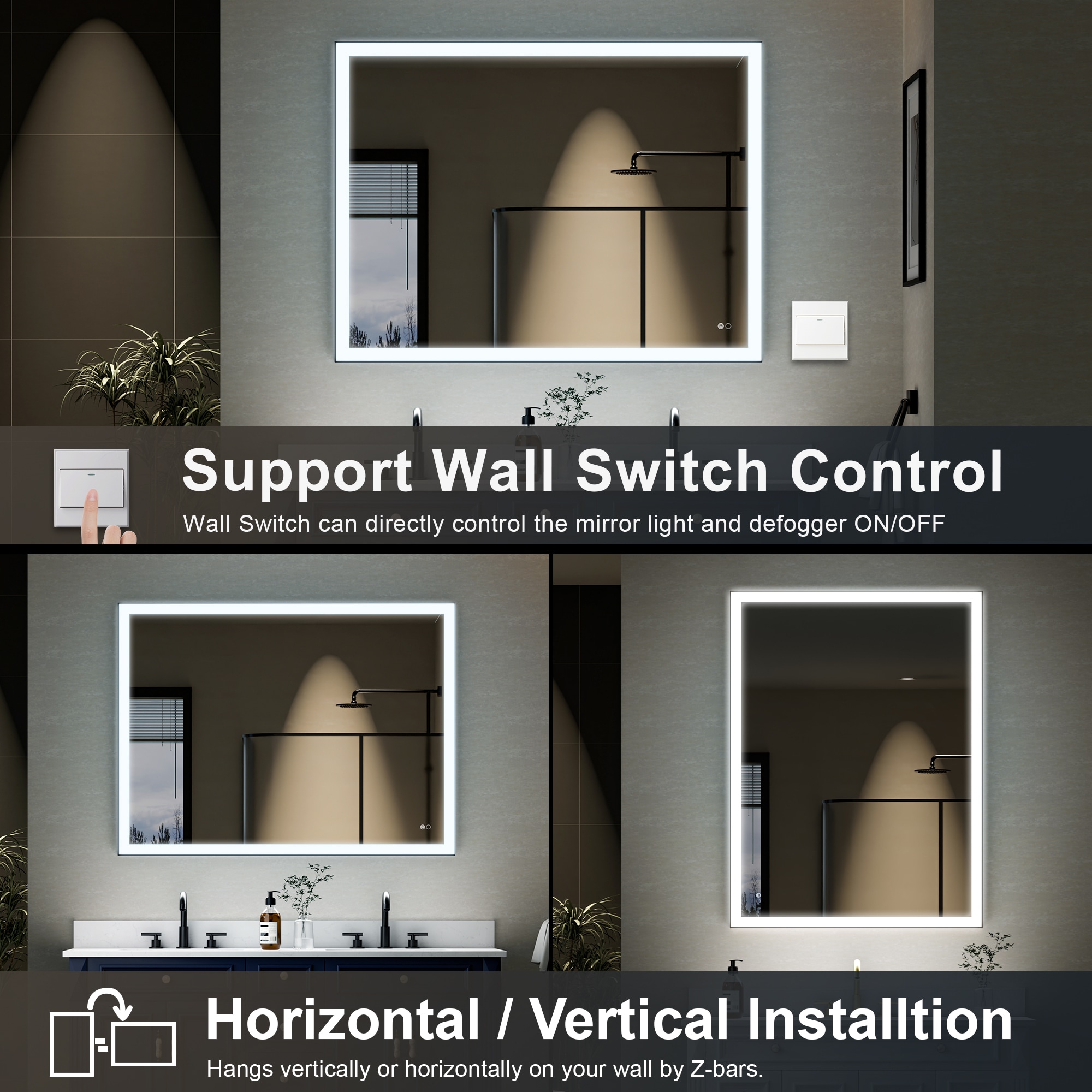 WELLFOR W5FM4836MB Framed-Bath-Mirrors - View #8