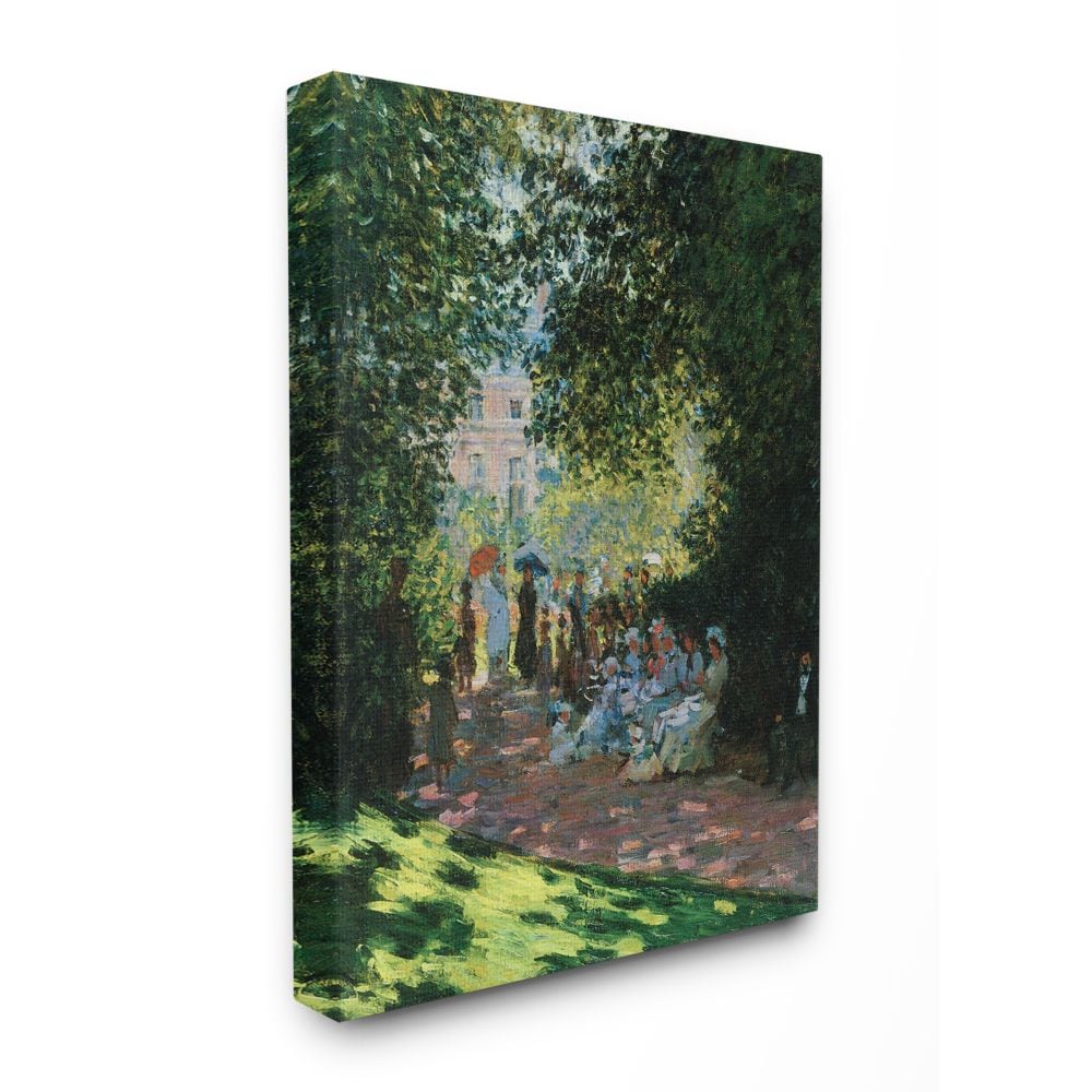 Stupell Industries AB-316-CN-24X30 Parisians In Parc Classical Painting Style Marcus Jules 30-in H x 24-in W People Print on Canvas