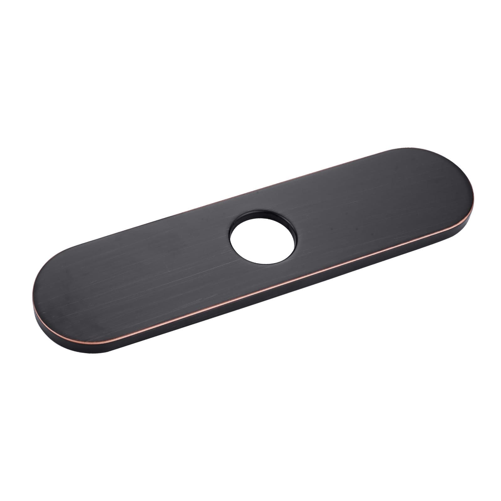 ALEASHA 10-in L 2.56-in D 0.37-in H Stainless Steel Kitchen Sink Faucet Hole Cover Deck Plate Escutcheon in Oil-rubbed Bronze