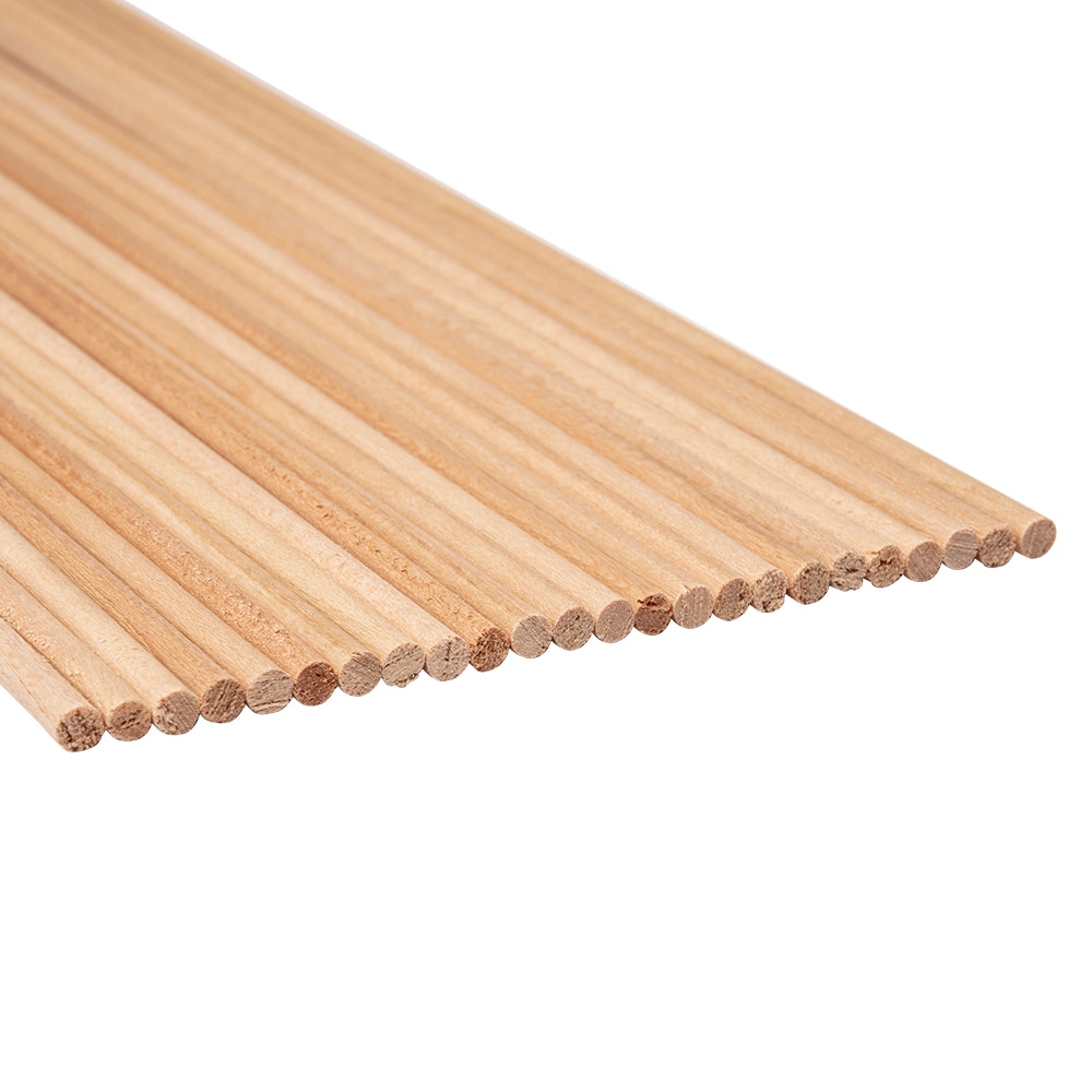 Crafter's Closet 12 Long Wooden Dowels for Crafts, Assorted Widths 3/16,  1/4, 5/16, 3/8, 8 Pieces