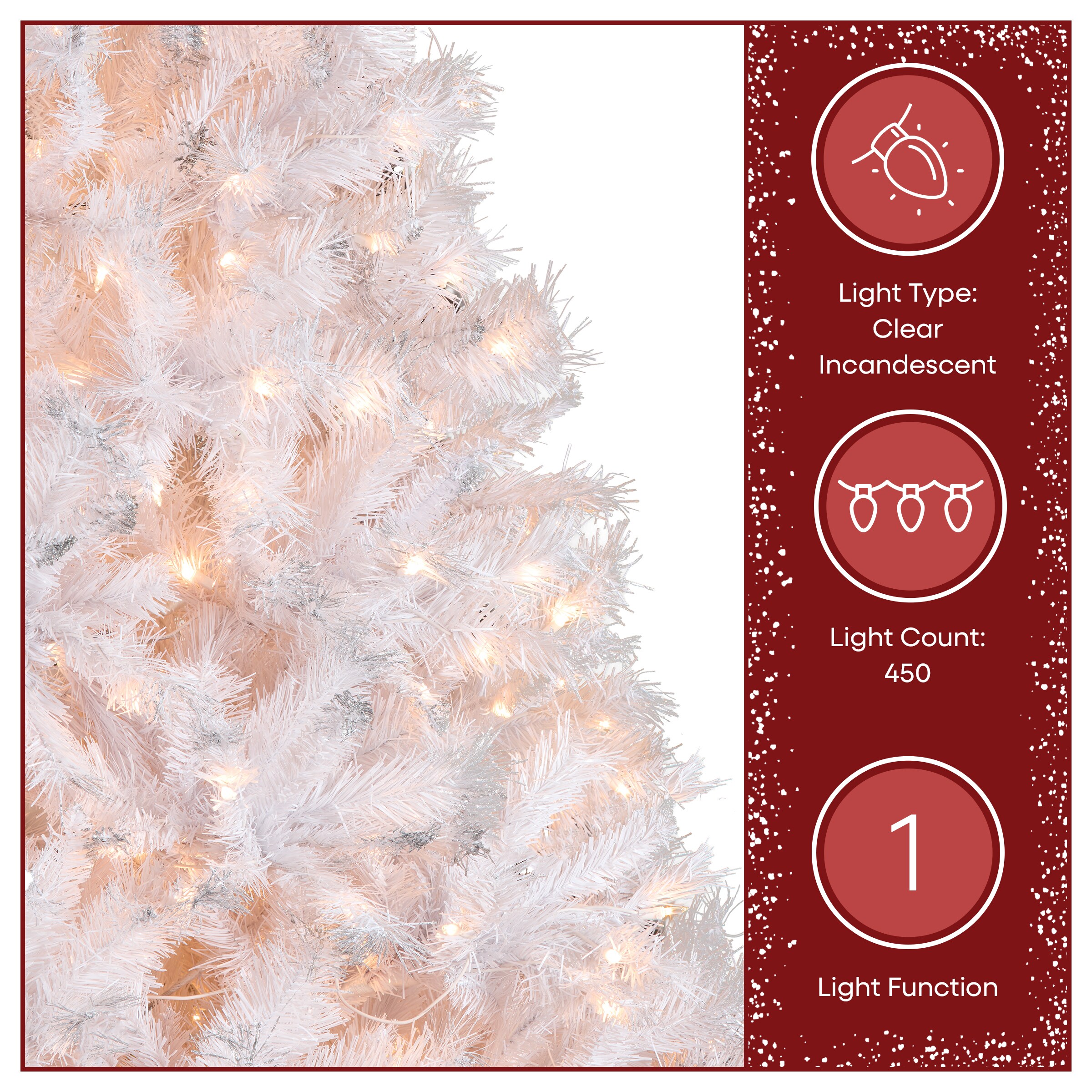 National Tree Company 7-ft Pine Pre-lit White Artificial Christmas National Tree Company 7-ft Pine Pre-lit White Artificial Christmas