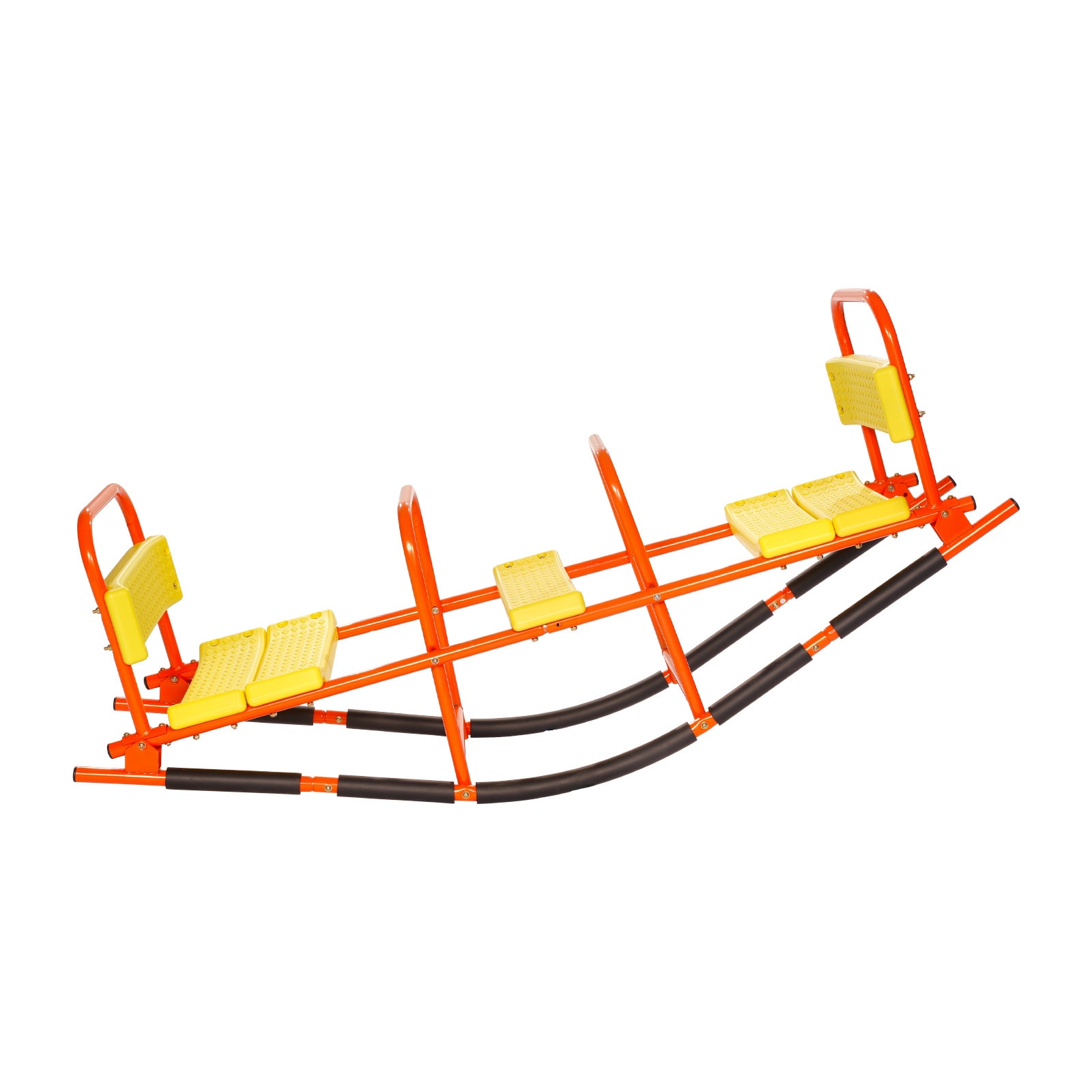 GIVIMO Kids Seesaw 200-lb Capacity Metal Rocking Teeter Totter with Handles 3-Seat for Children Ages 3 and Up