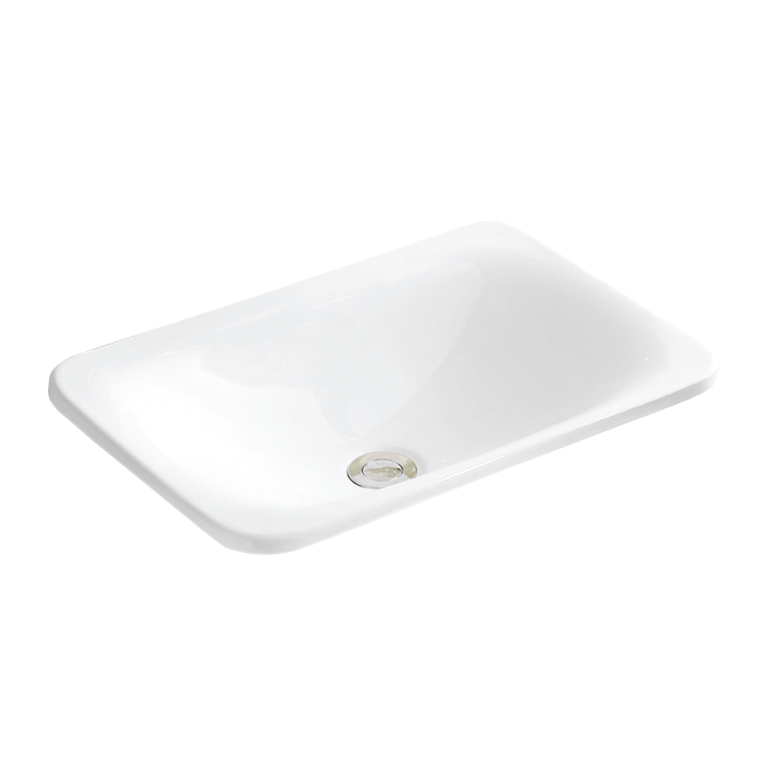 allen + roth White Drop-In Rectangular Traditional Bathroom Sink (21.26-in  x 18.5-in) at