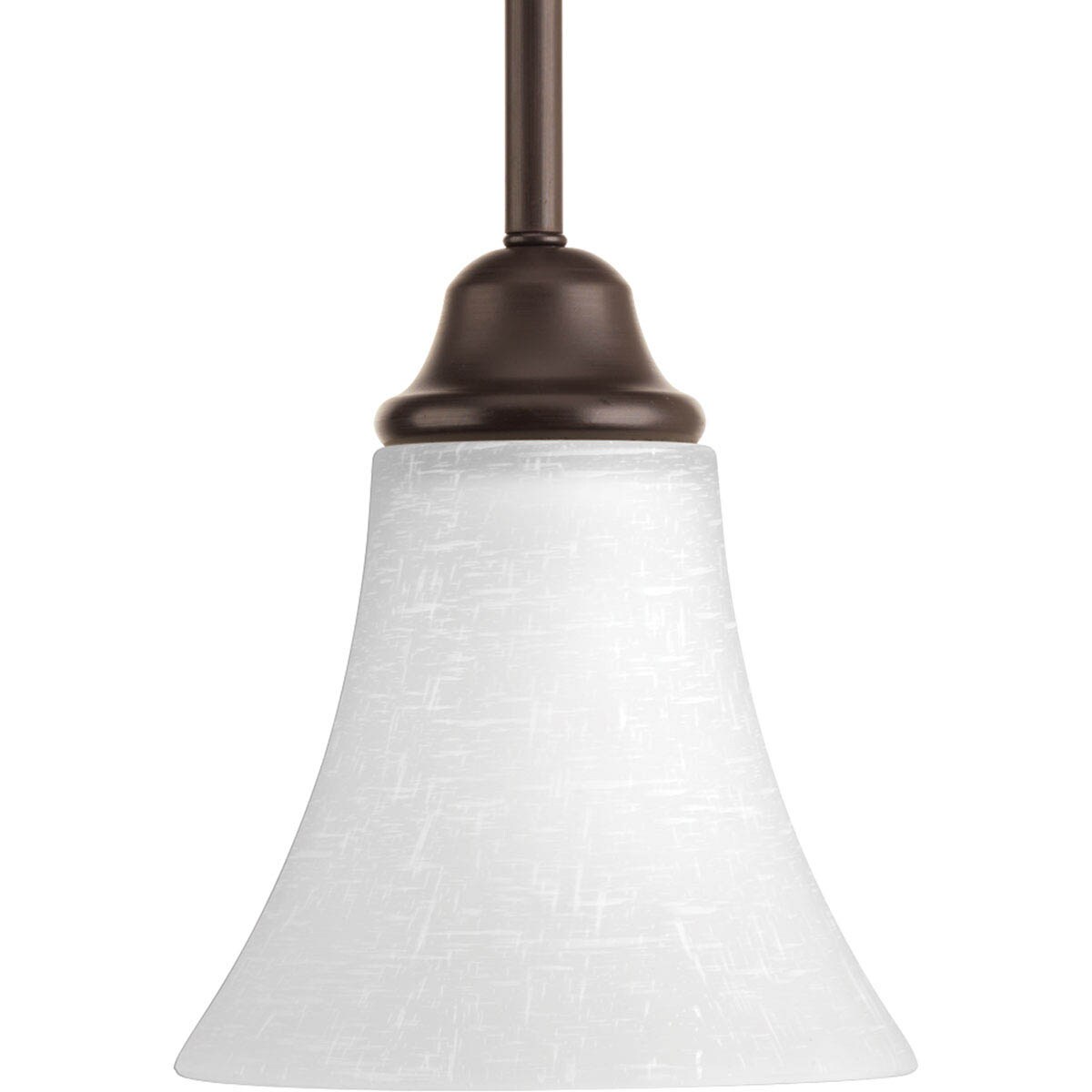 Progress Lighting P5664-20 Tally Antique Bronze Transitional Etched Glass Bell Mini Hanging Mini