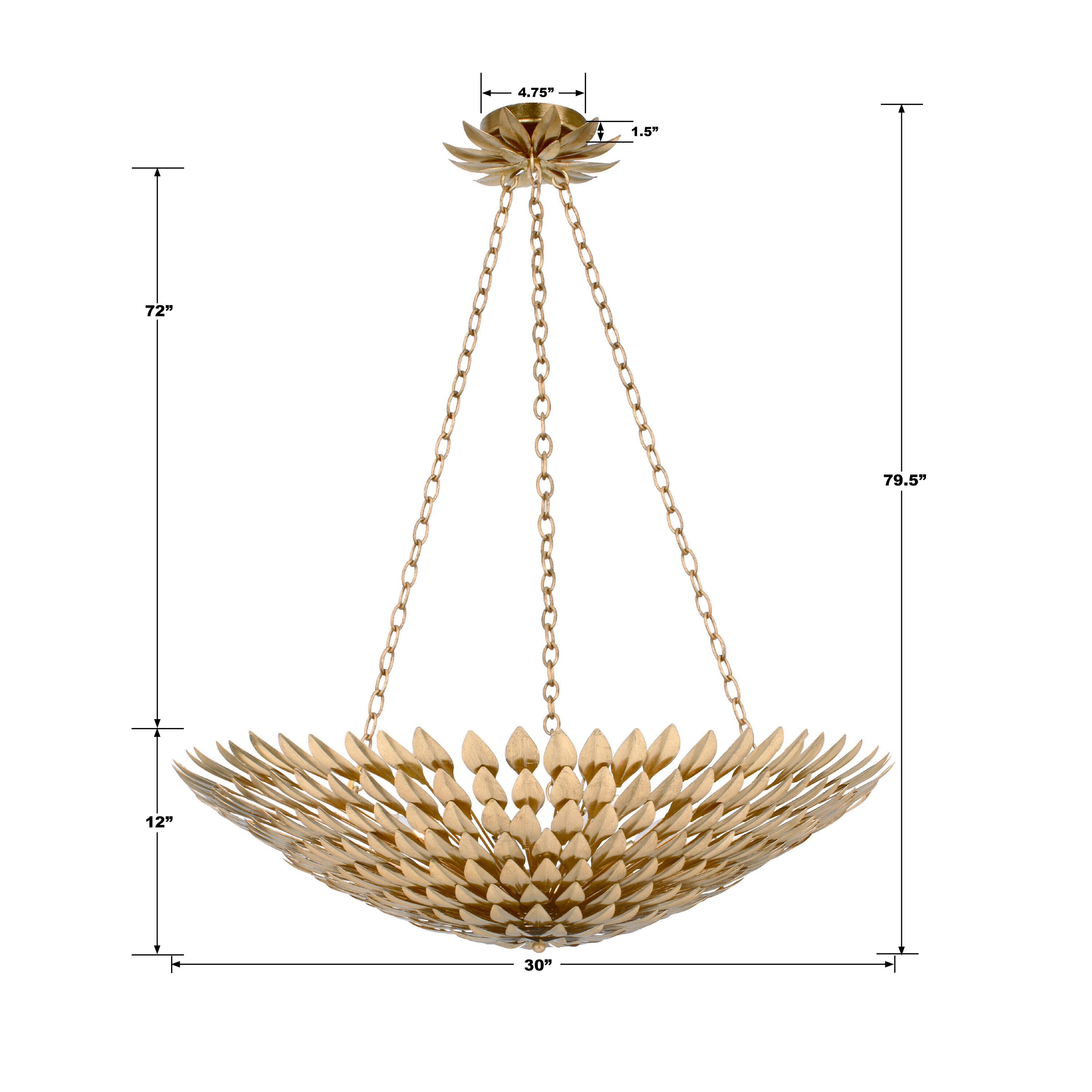 Antique Gold Elegance 8-Light Crystal Candle Chandelier
