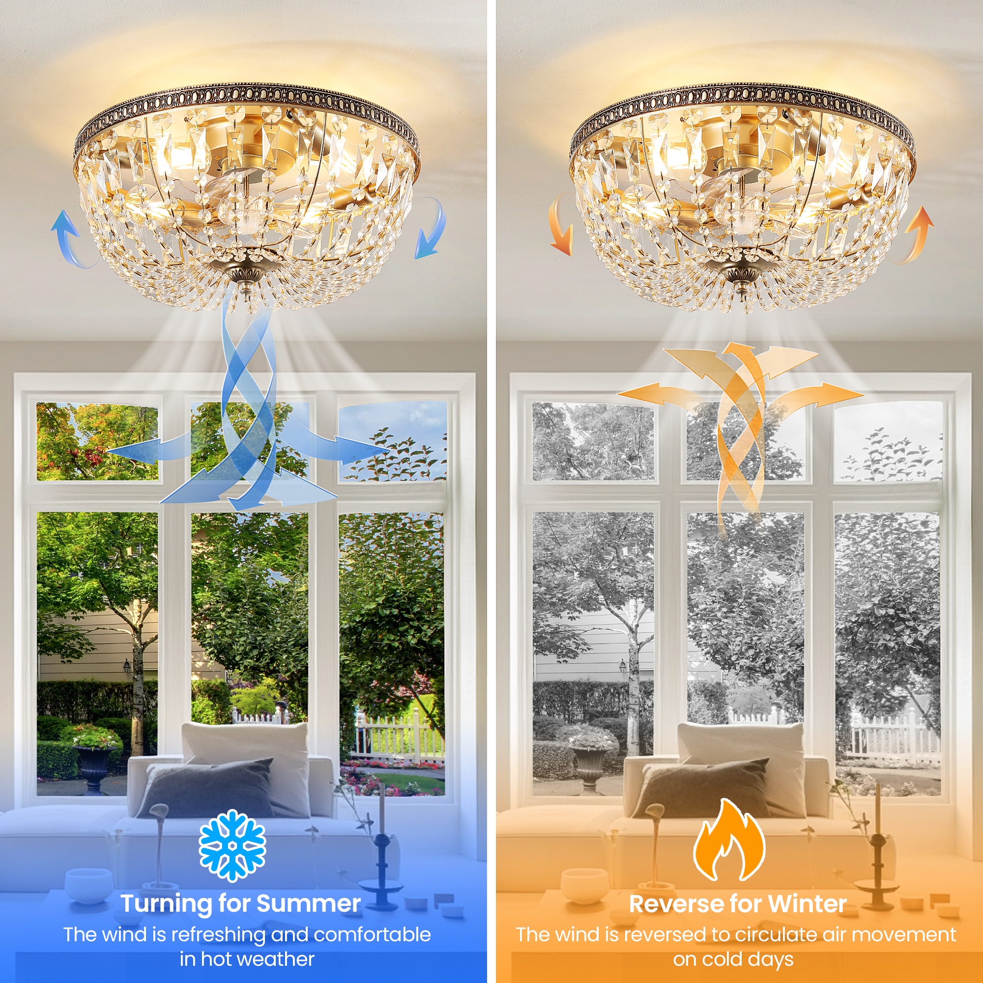 KAISITE 8155CF-04GD-US Ceiling-Fans - View #6