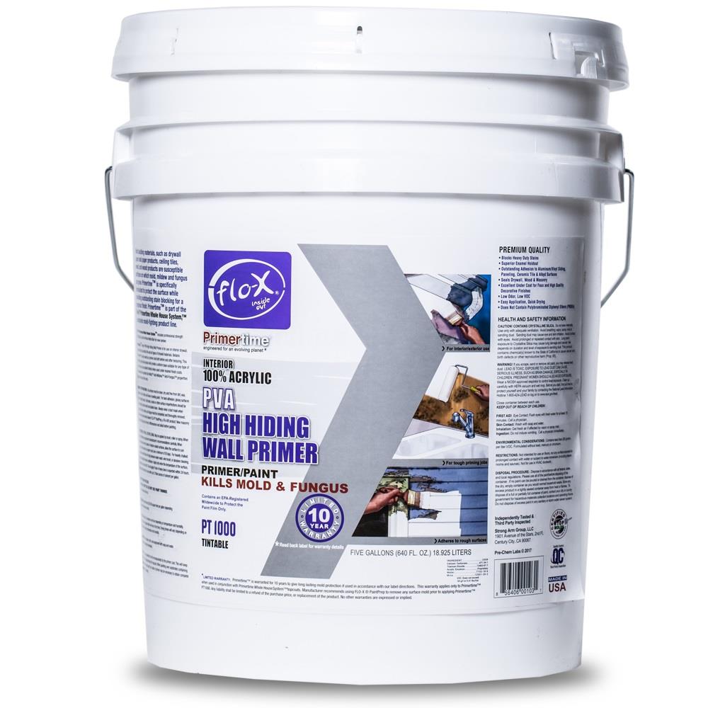 Flo-X PT1000-5G Primertime Interior High Hiding Water-based Wall and Ceiling Primer (5-Gallon)