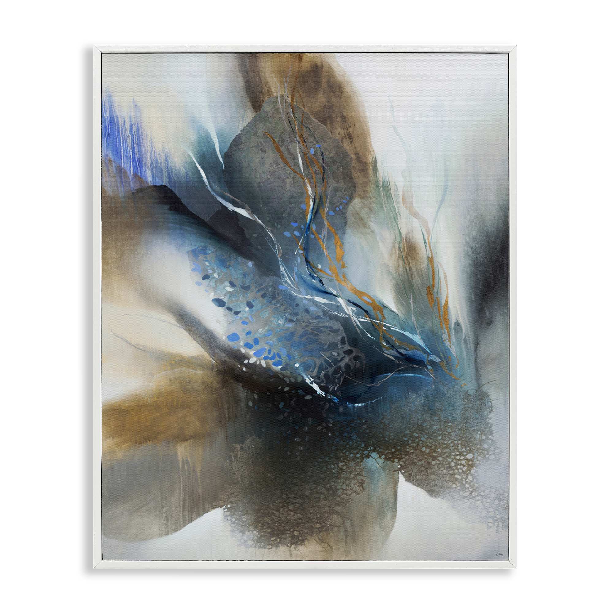 Stupell Industries BS-621-WFR-24X30 Solemn Neutral Atmosphere White Framed Giclee Art By K. Nari 24 x 30