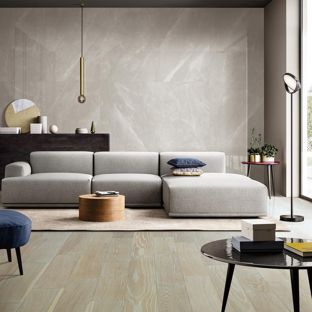 Style Selections 5-in Stone Oak Handscraped Engineered Hardwood Flooring (36.09-sq ft)