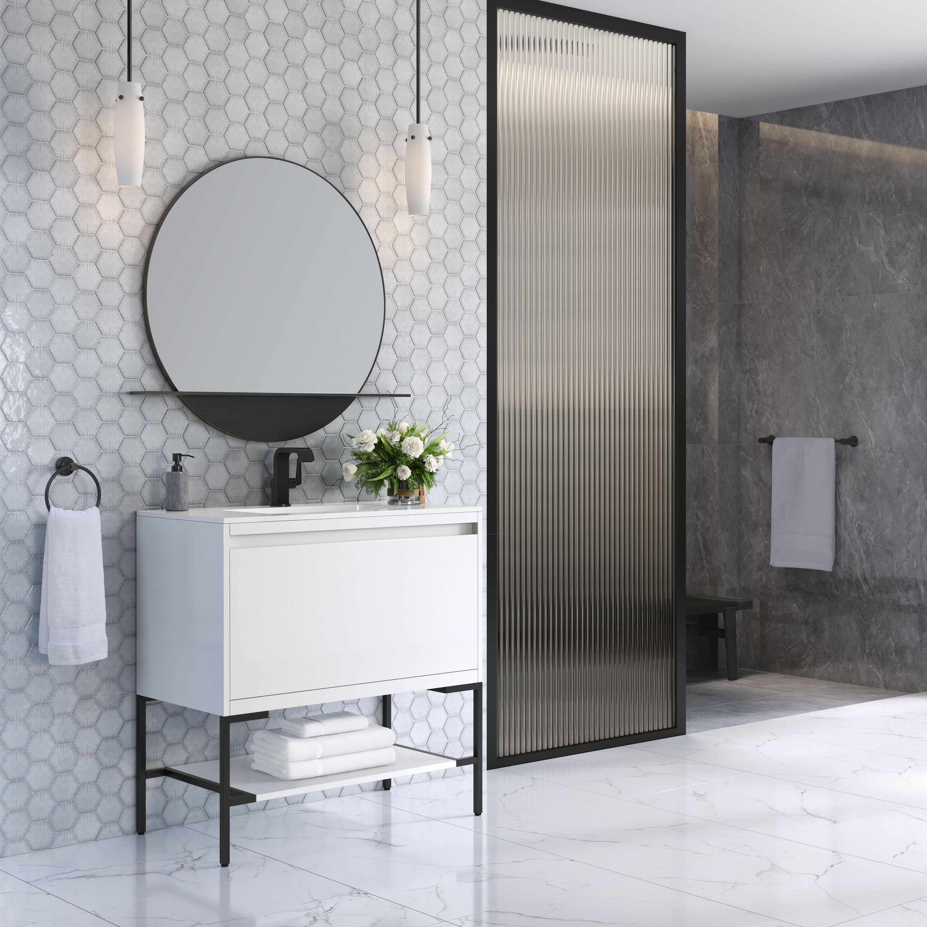 James Martin Vanities 805-V35.4-GW-MB-GW Bath-Vanity-Combo - View #5