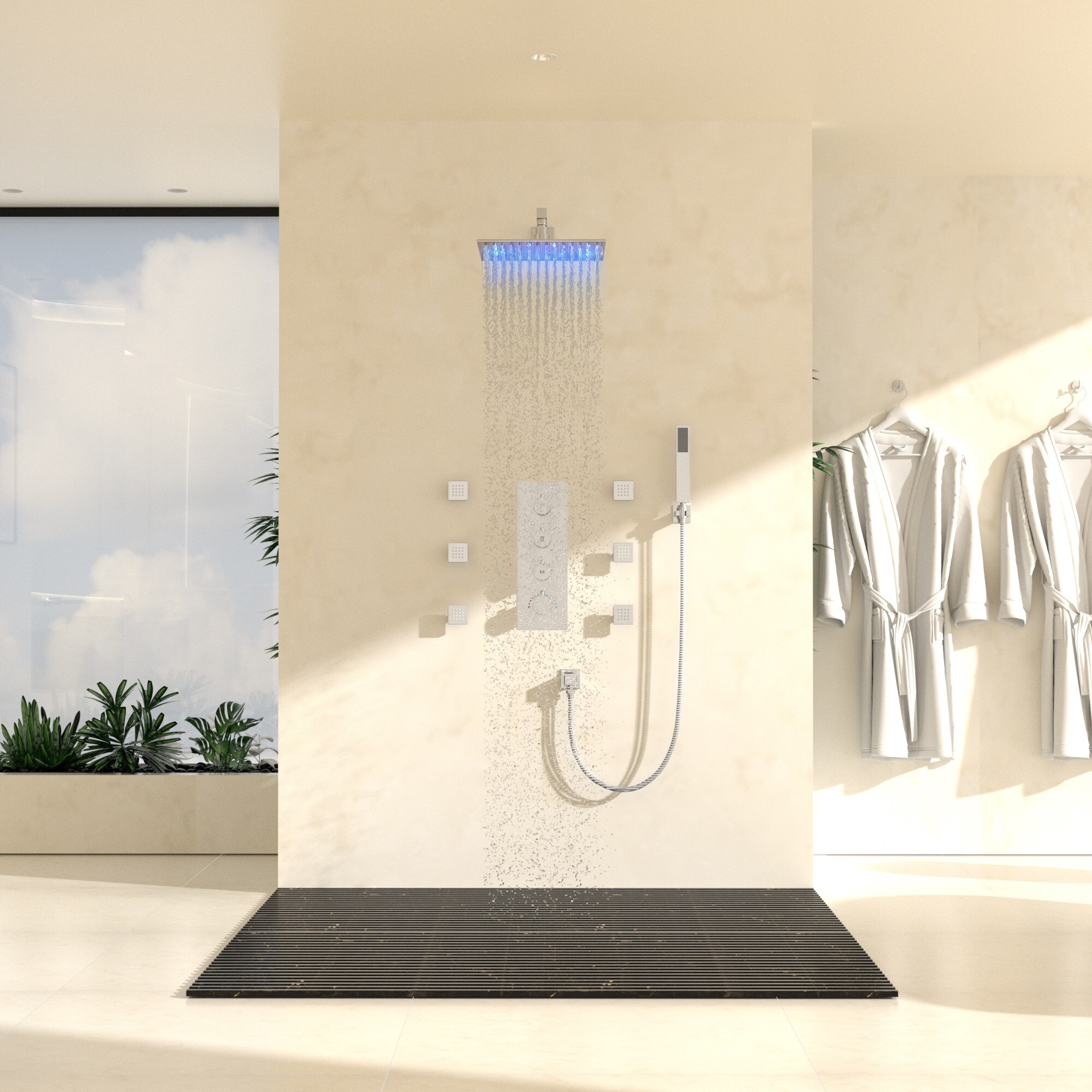 CASAINC EB-C-3-12-MB Showerhead-Bar-Panels - View #2