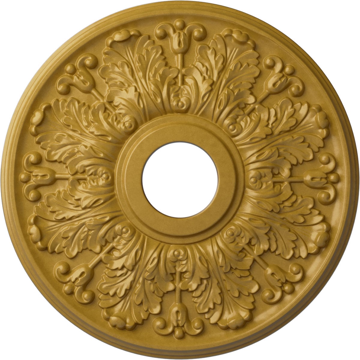 Ekena Millwork CM16APIGS Apollo 16.5-in W x 16.5-in L Painted Iridescent Gold Polyurethane Whole Ceiling Medallion