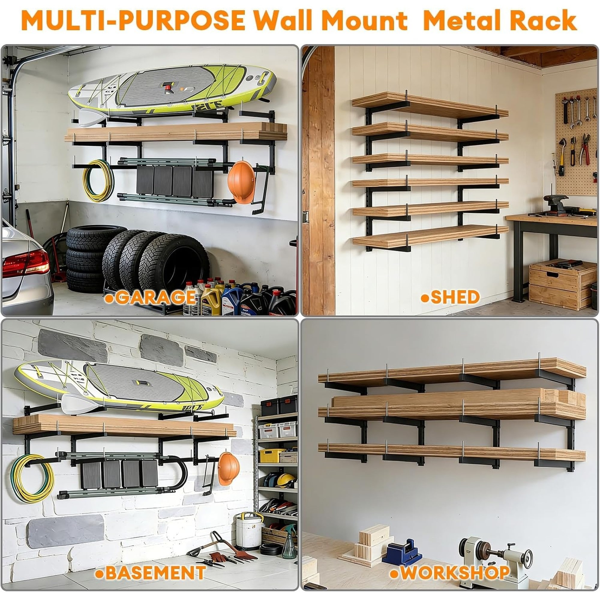 Numhew NHBEN28757 Wall-Mounted-Shelving - View #5