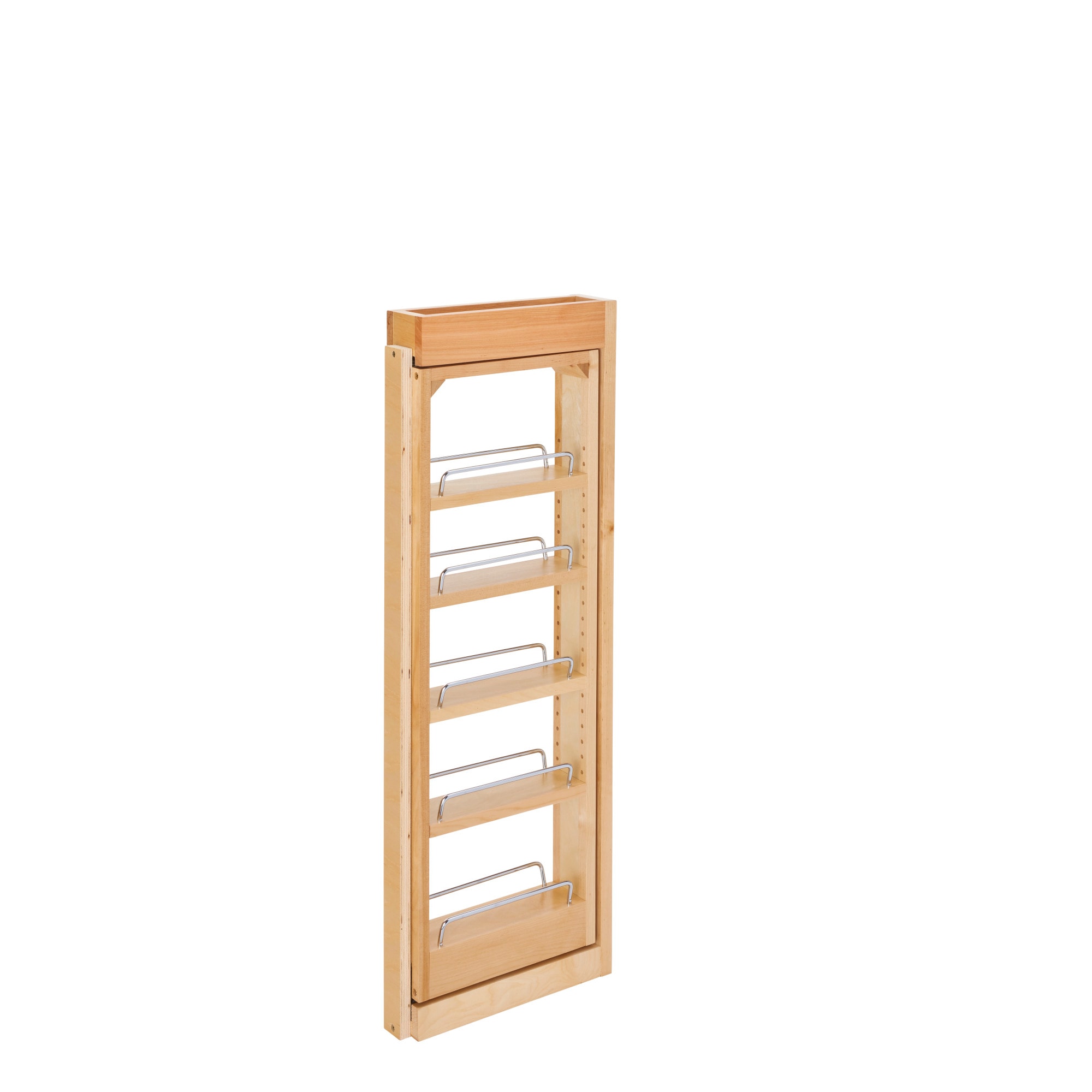 Rev-A-Shelf 432-WF33-3C 3-Inches W x 33-Inches H x 11.13-Inches D 5 -Tier Cabinet-mount Natural wood Wood Sliding shelf kit