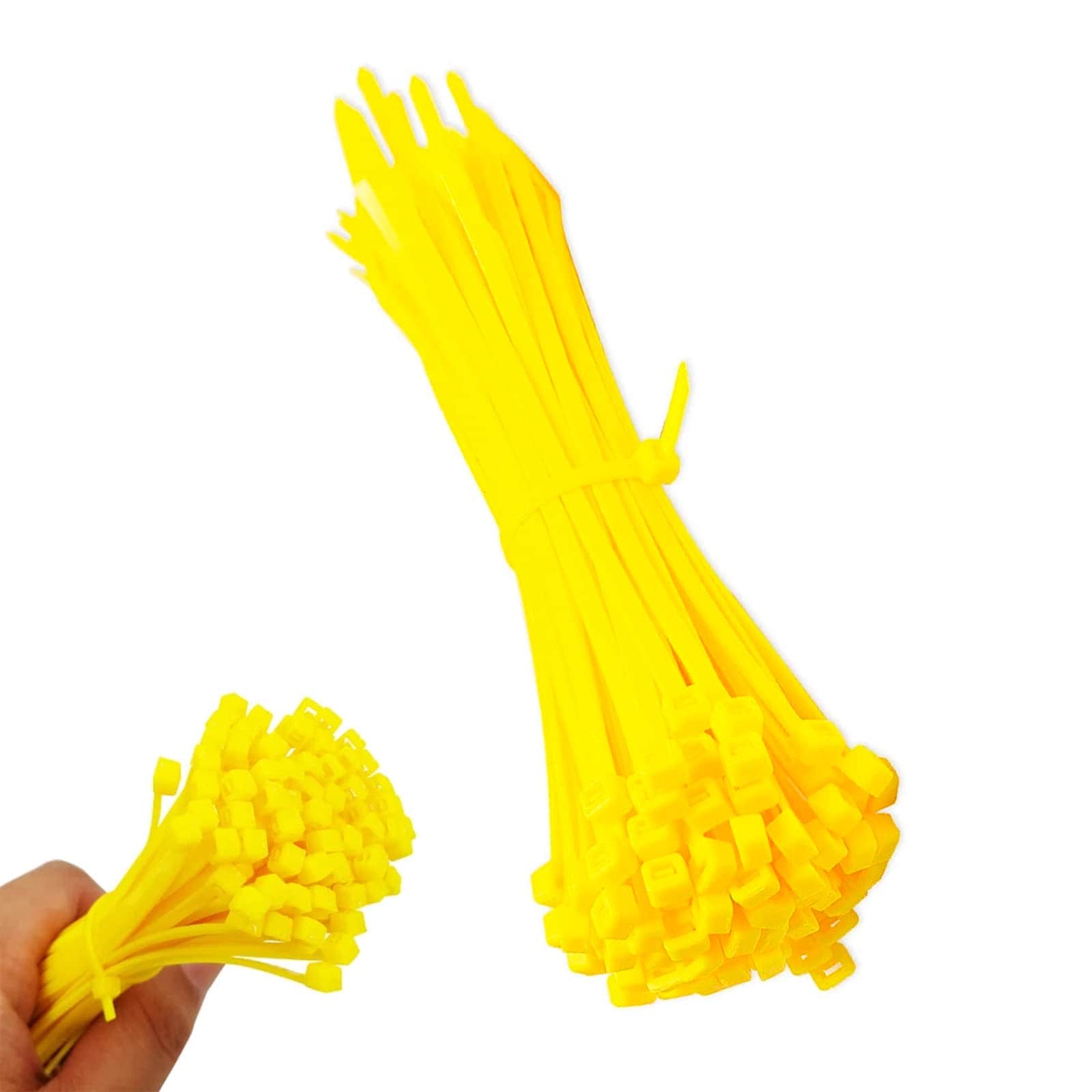 Afoxsos Yellow Zip Ties 8 Inch 100 Pack Strong Durable Plastic Cable Ties for Home Office Garden and Workshop Organization #LAF0823FA1169
