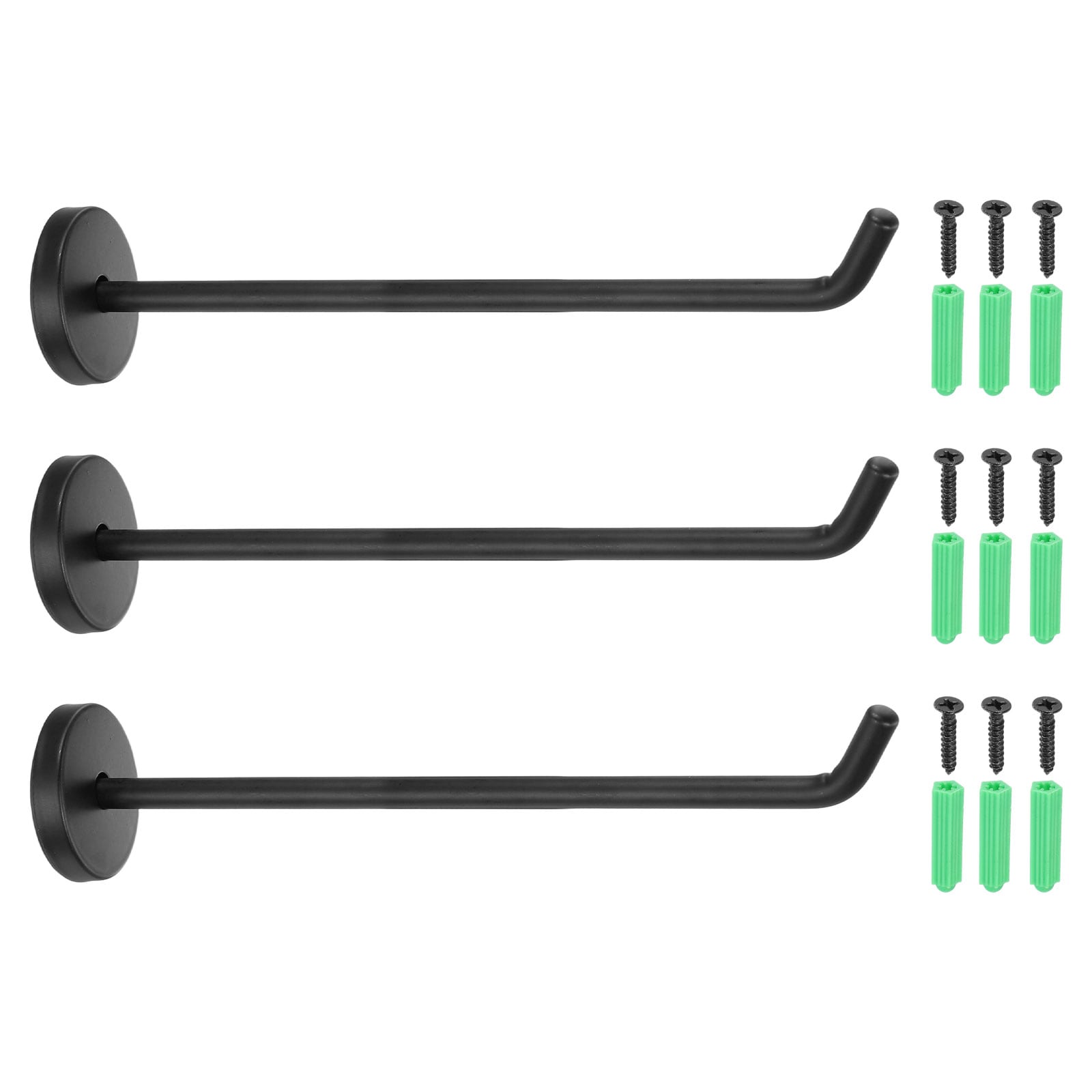 Unique Bargains - 3pcs Stainless Steel Coat Hooks 7.9x0.3 Inch Elephant Nose Heavy Duty Robe Bath...