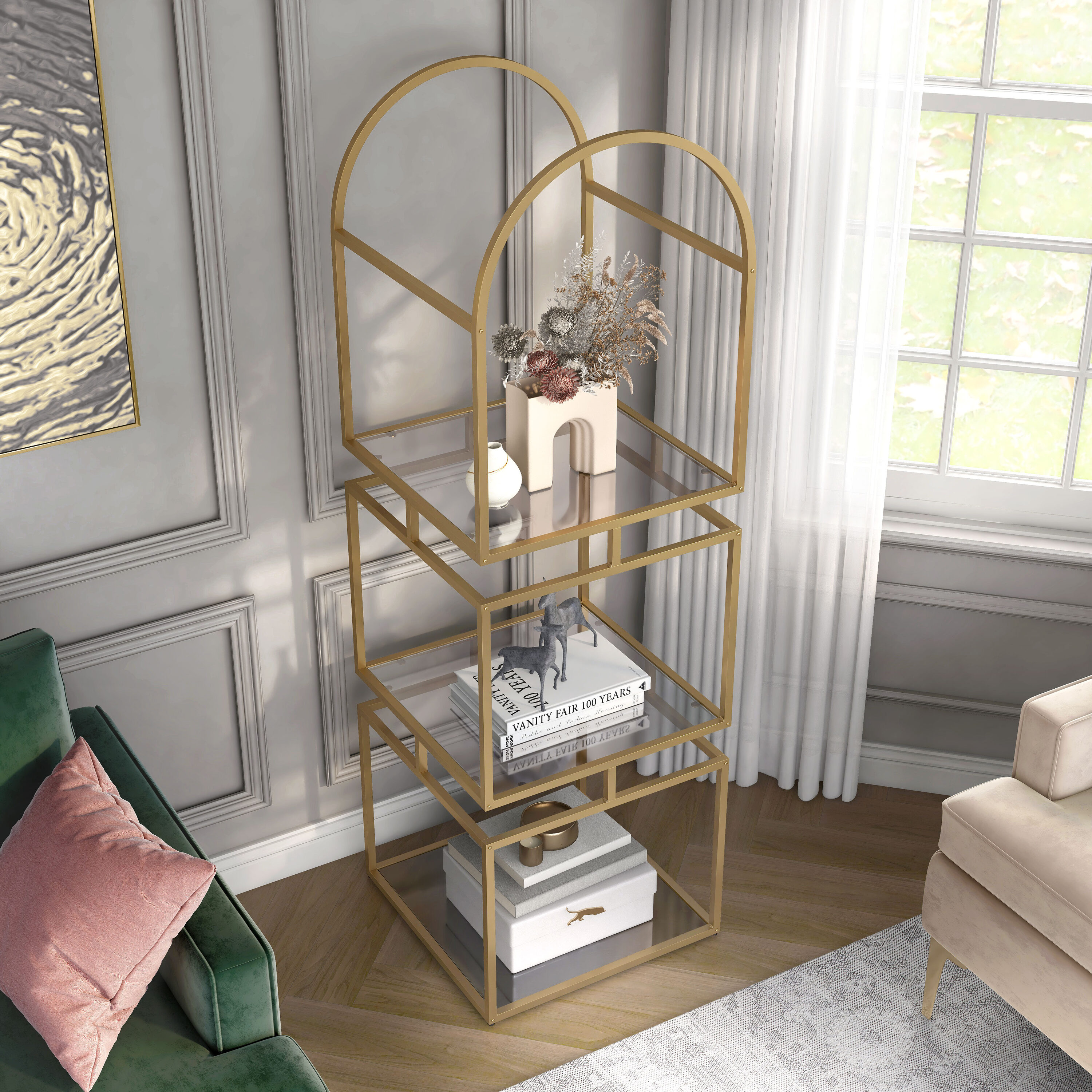 Furniture of America IDF-AC813GD-3 bookcases - View #7