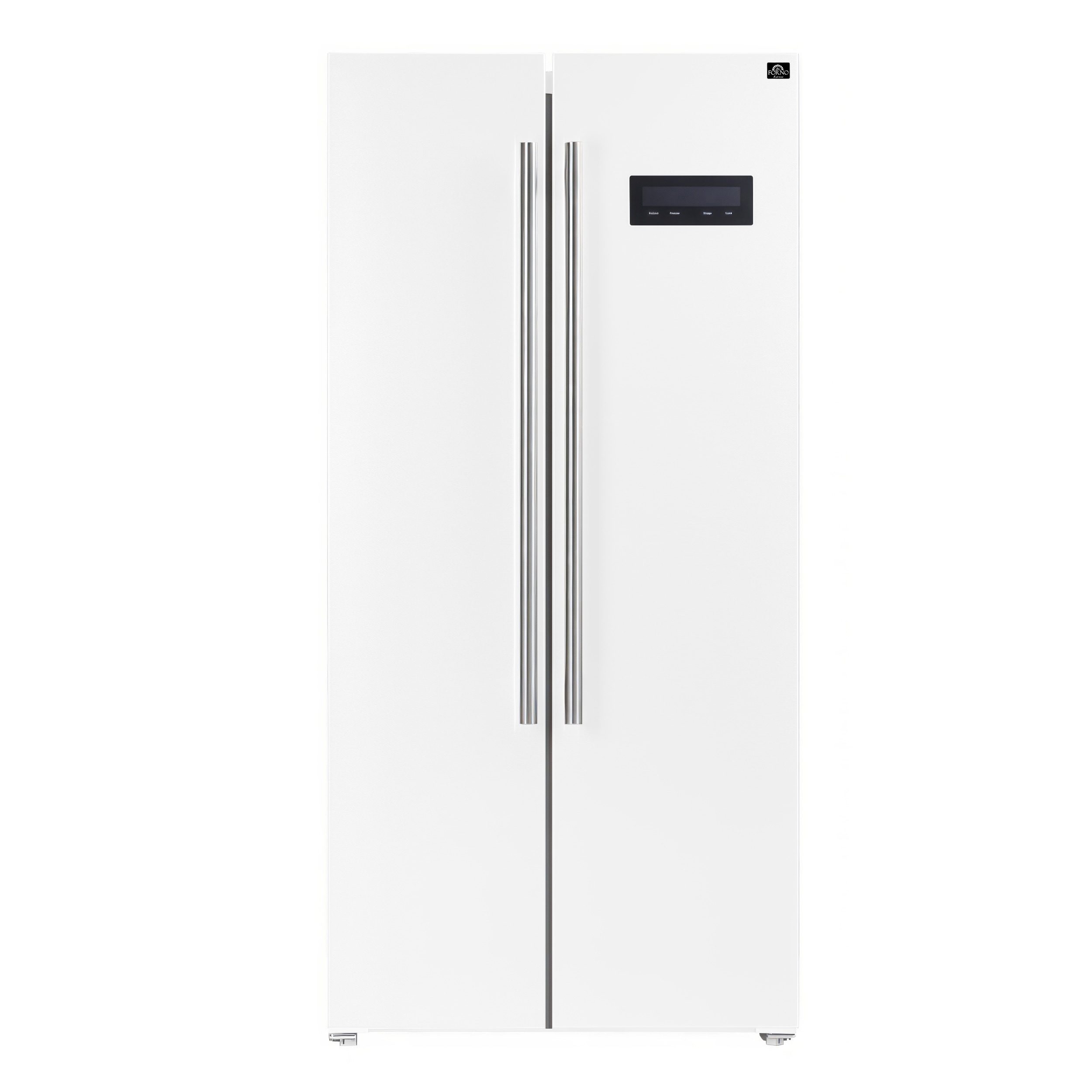 FORNO FFRBI1805-33WHT Salerno Espresso 15.62-cu ft Counter-Depth Side-by-Side Refrigerator ( White )