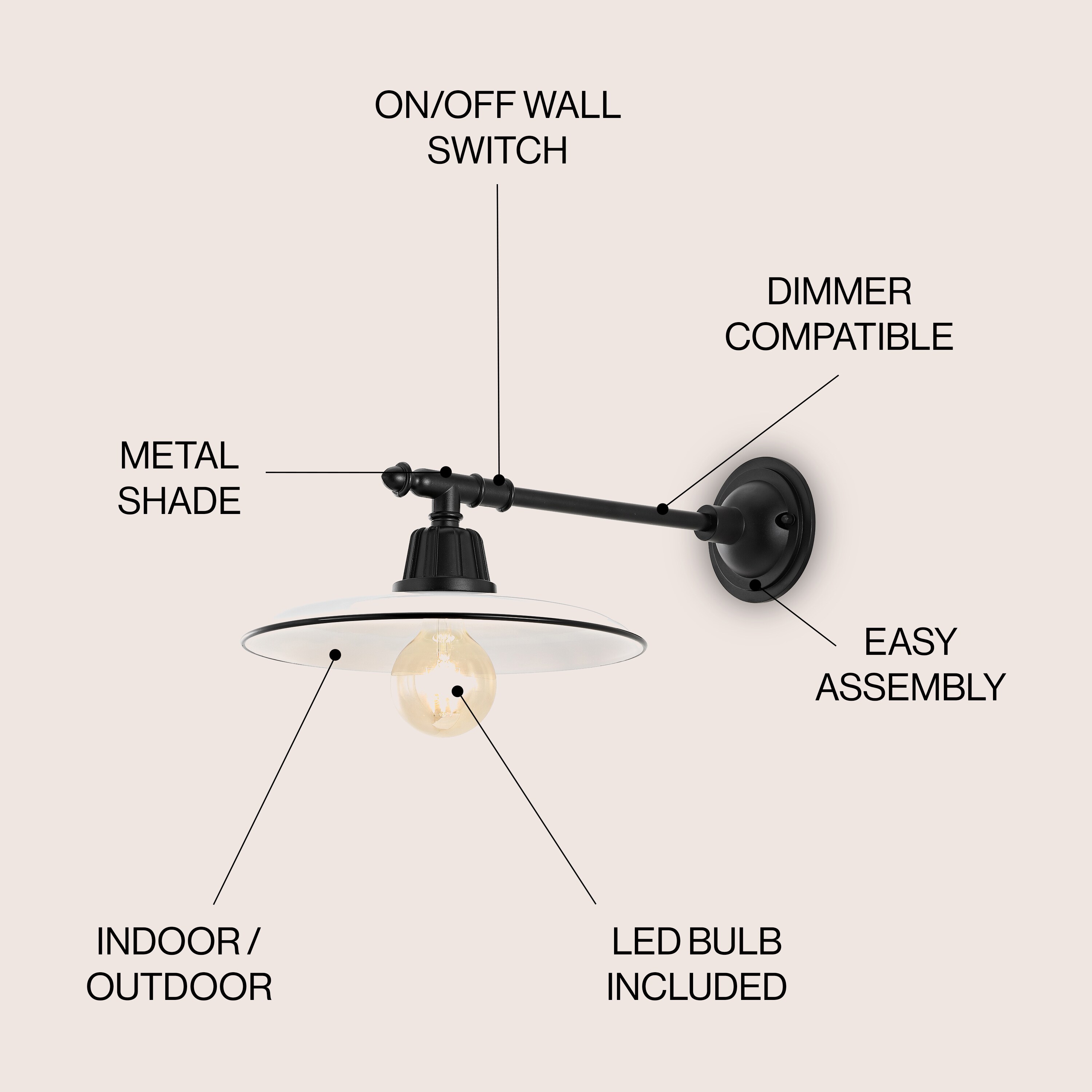 JONATHAN  Y JYL7616A Outdoor-Wall-Lighting - View #3