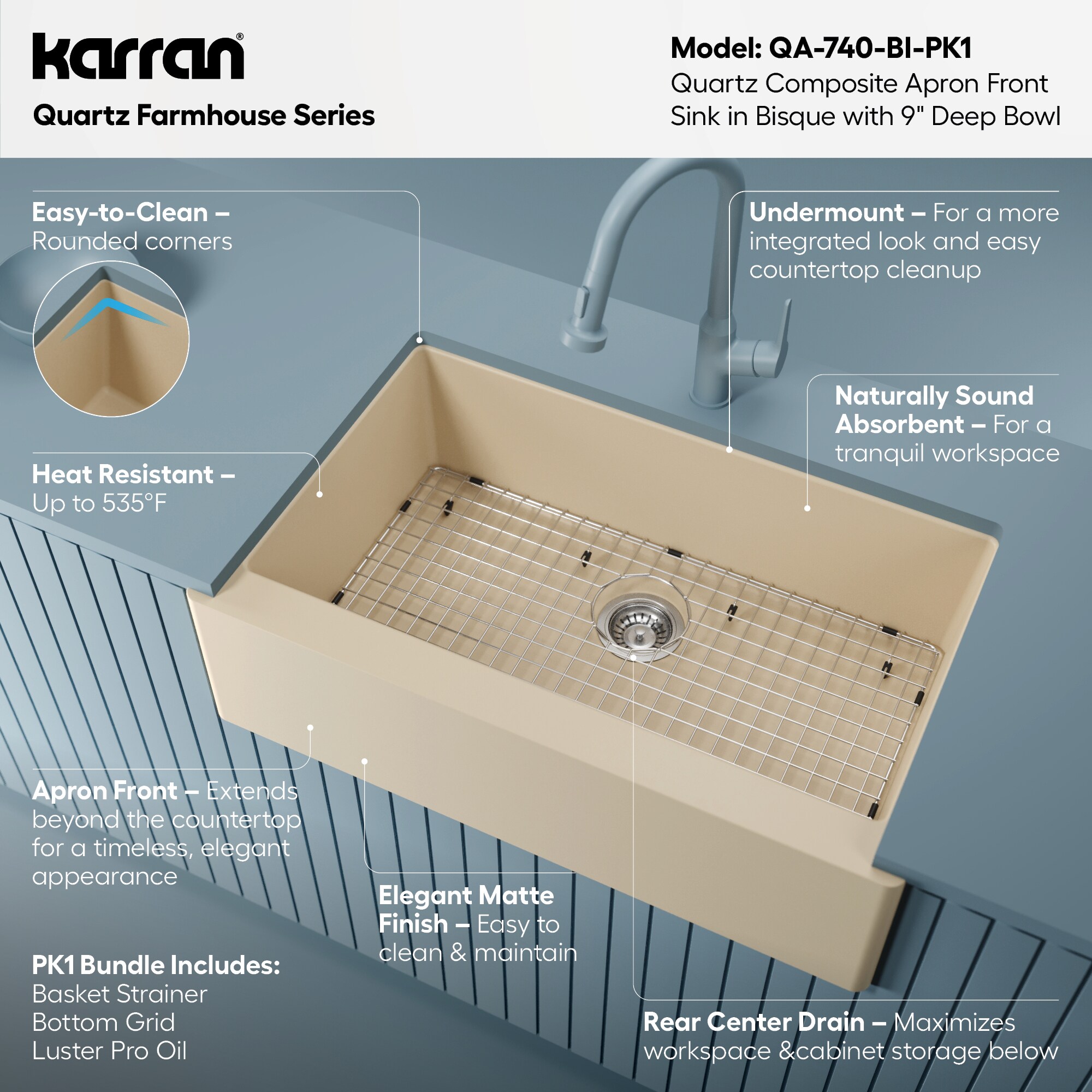 Karran QA-740-BI-PK1 Kitchen-Sinks - Thumbnail View #4