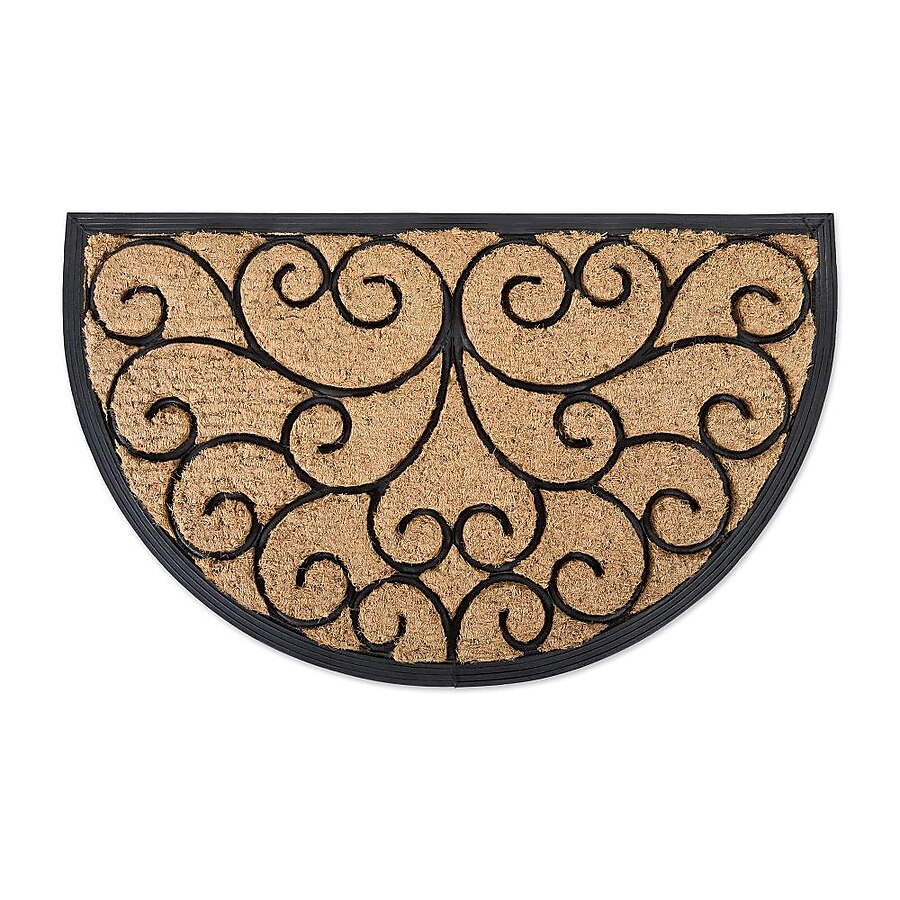 Imports Decor Outdoor Doormat 1-1/2-ft x 2-1/2-ft Brown Semicircle Outdoor Door Mat Imports Decor Outdoor Doormat 1-1/2-ft x 2-1/2-ft Brown Semicircle Outdoor Door Mat