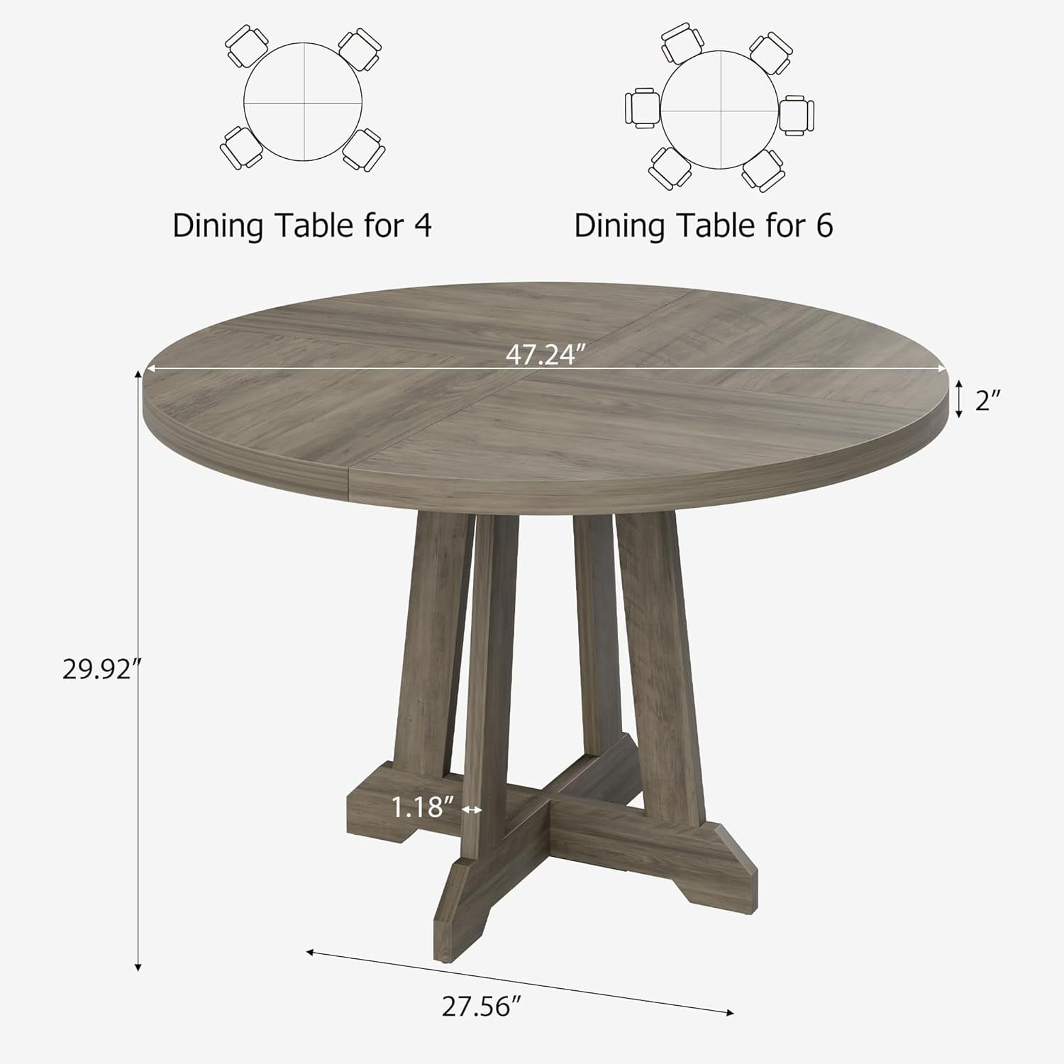 GAOMON CJH-TABLE-PHO205110 Dining-Tables - View #2