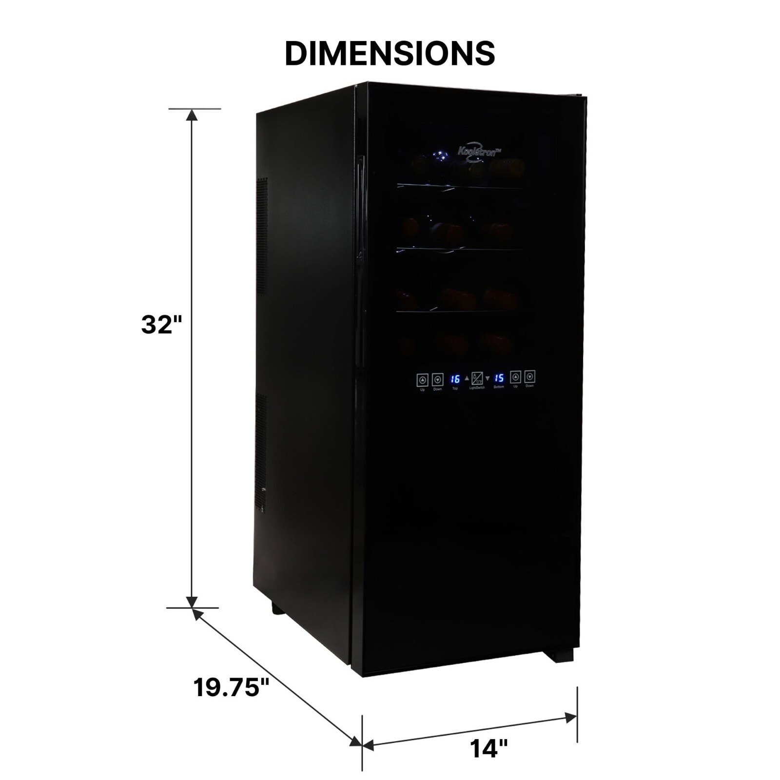 Koolatron 17-in W 24-Bottles Freestanding Indoor Wine Cooler WC24