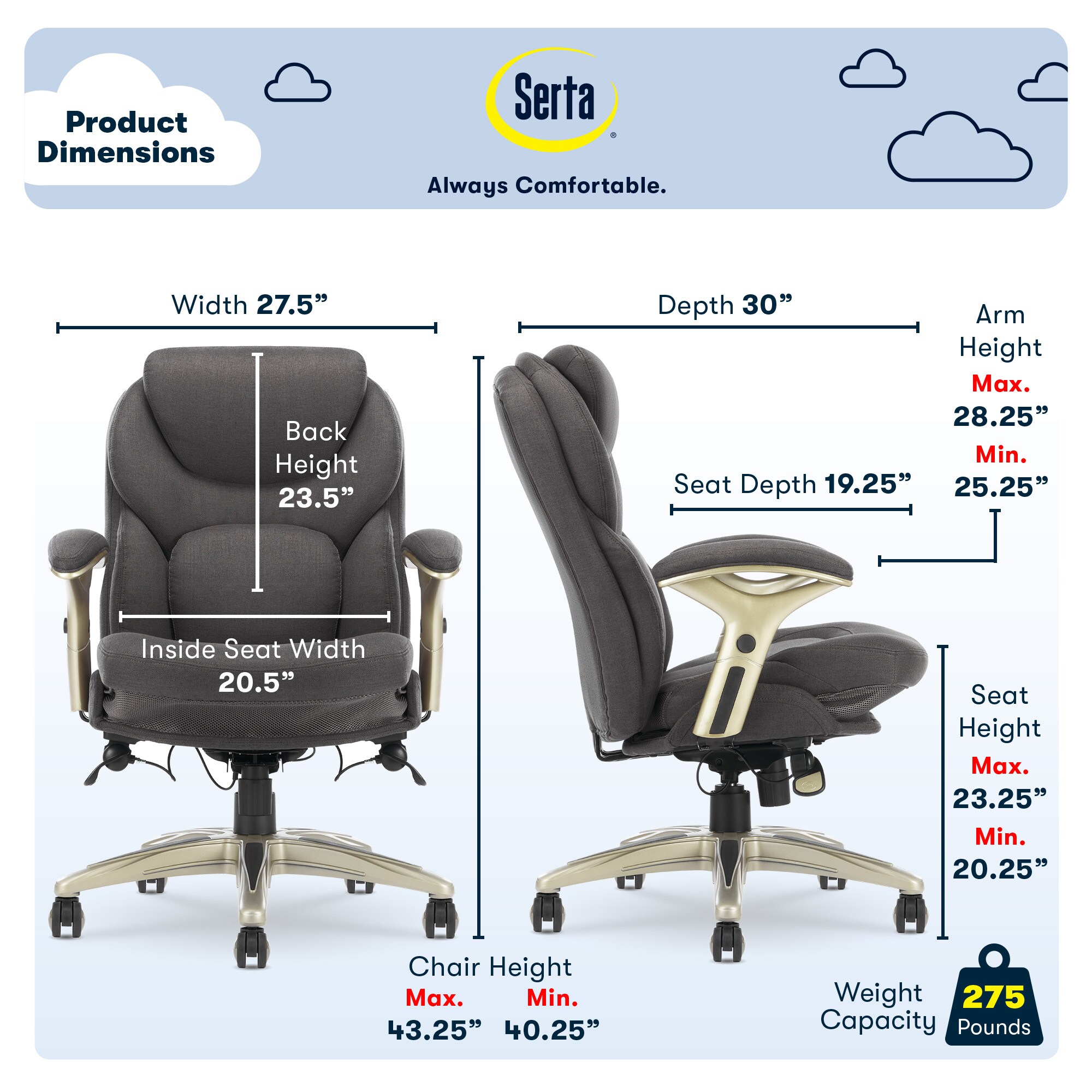 Serta 44186E Office-Chairs - View #3