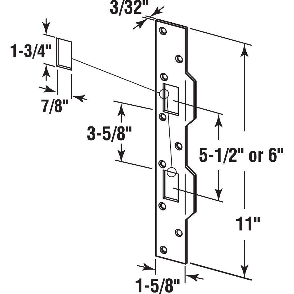 Prime-Line U 10385 Entry-Door-Strike-Plates - View #2