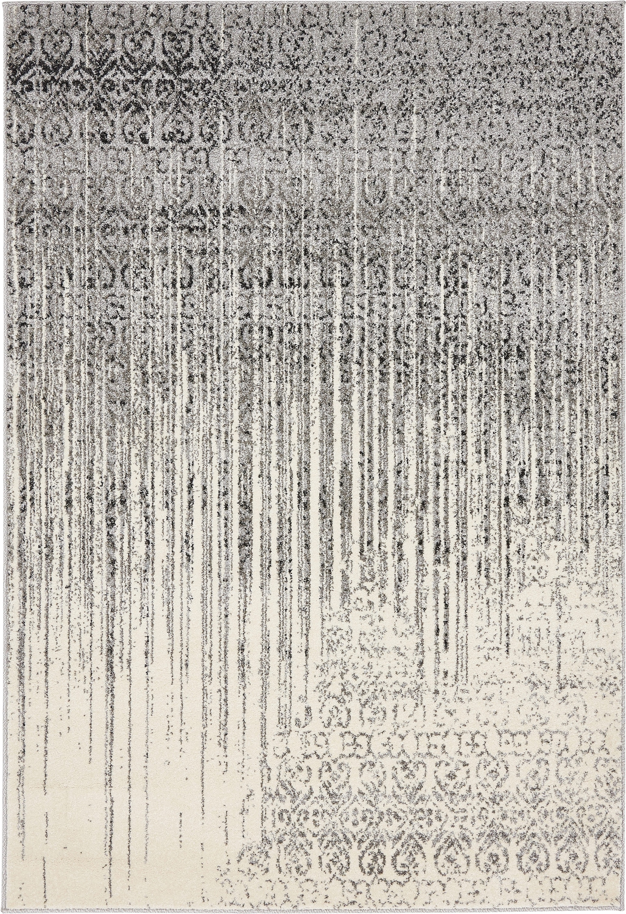 Gray Tufted Synthetic Reversible 4' x 6' Rectangular Rug