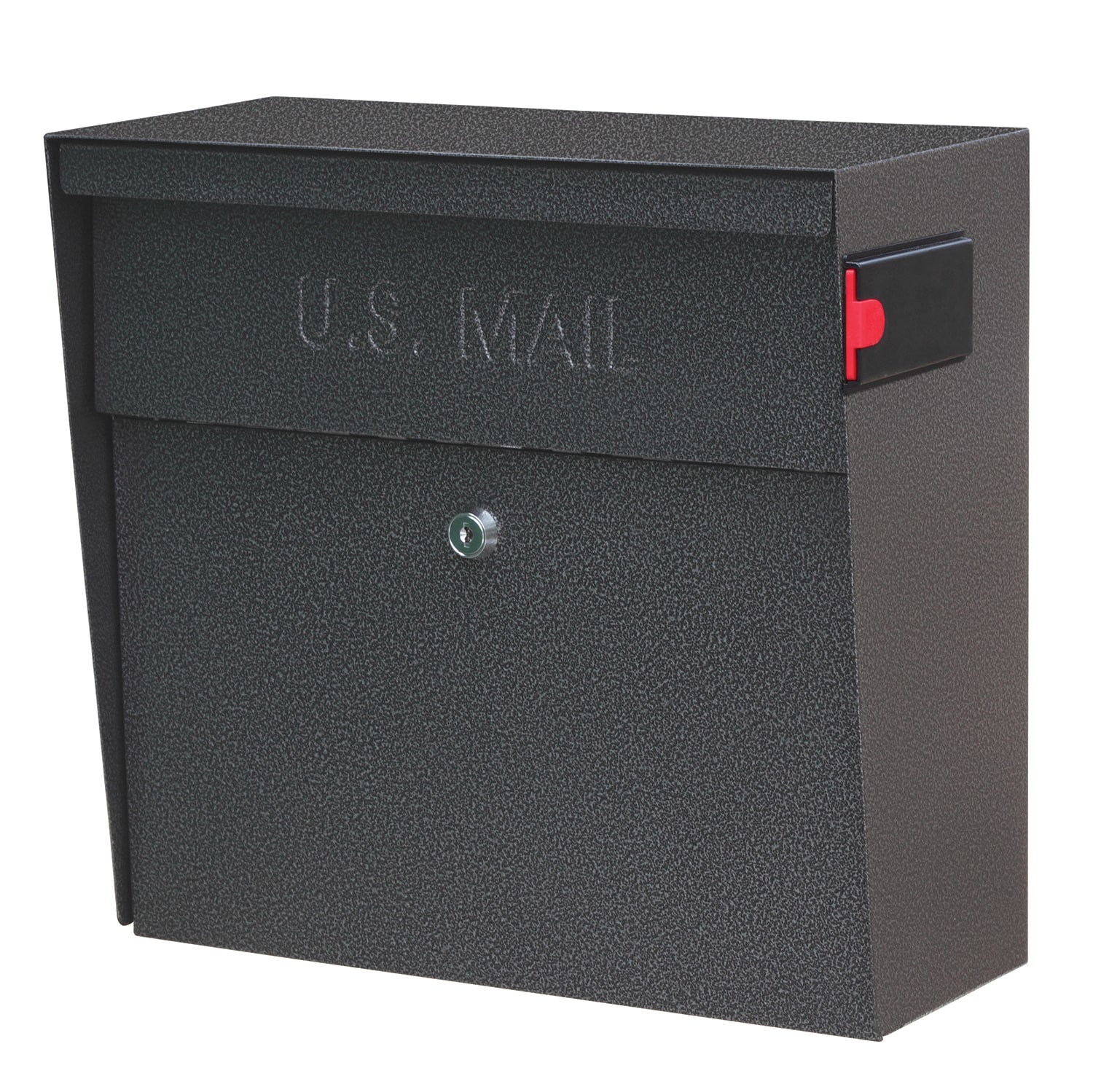 Mail Boss Wall Mount Black Metal Large Lockable Mailbox 7160 Sansujyuku sansujyuku.com