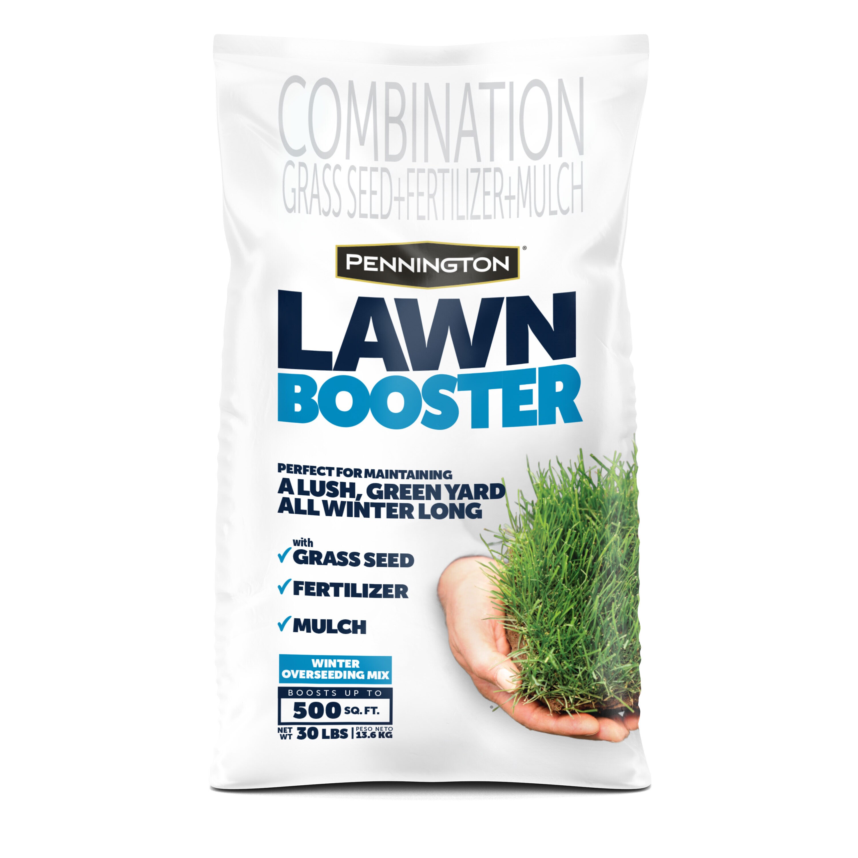 Pennington 2149602254 Lawn Booster Winter Overseeding Mix 30-lb Mixture/Blend Grass Seed