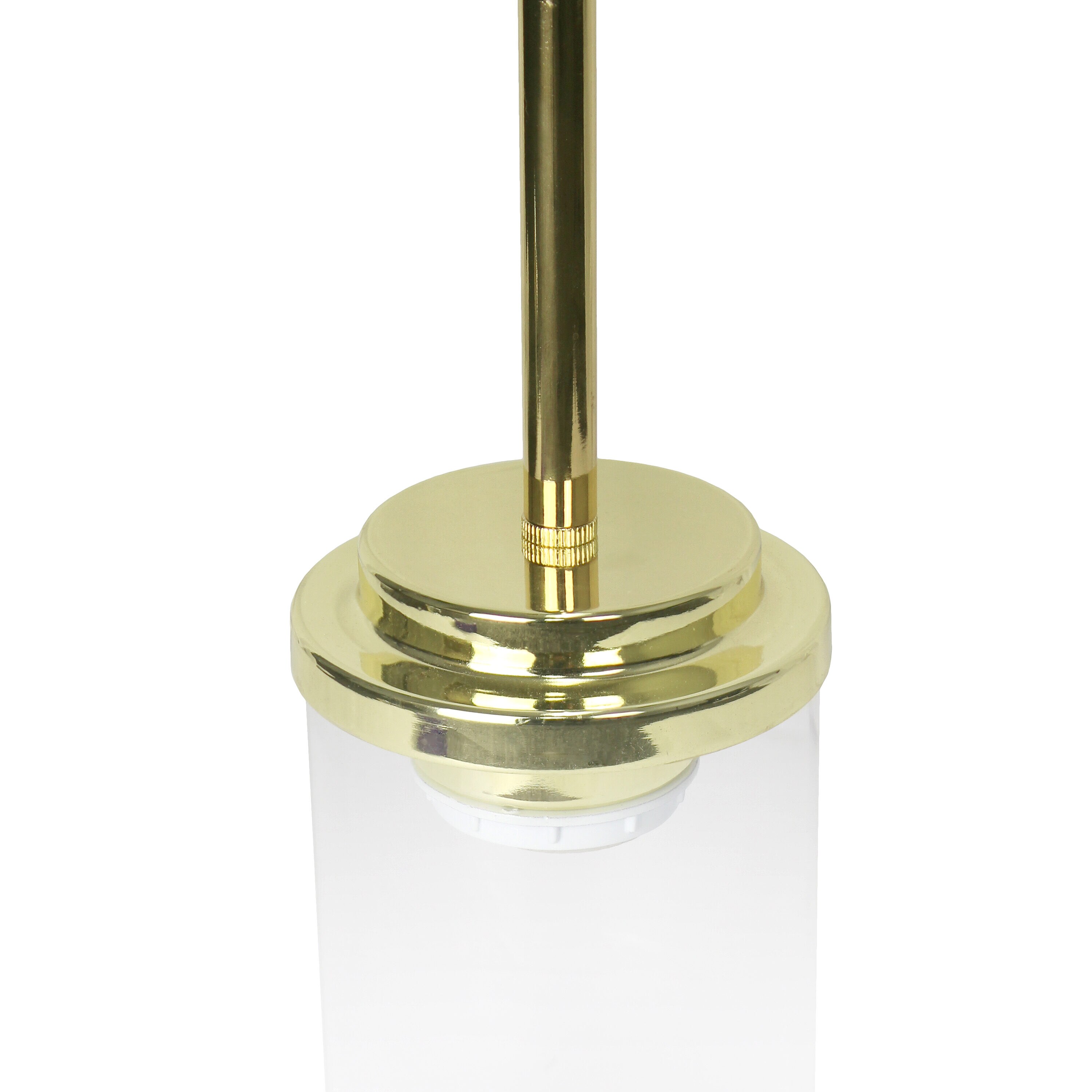 Gold Cylinder Glass Farmhouse Pendant Light