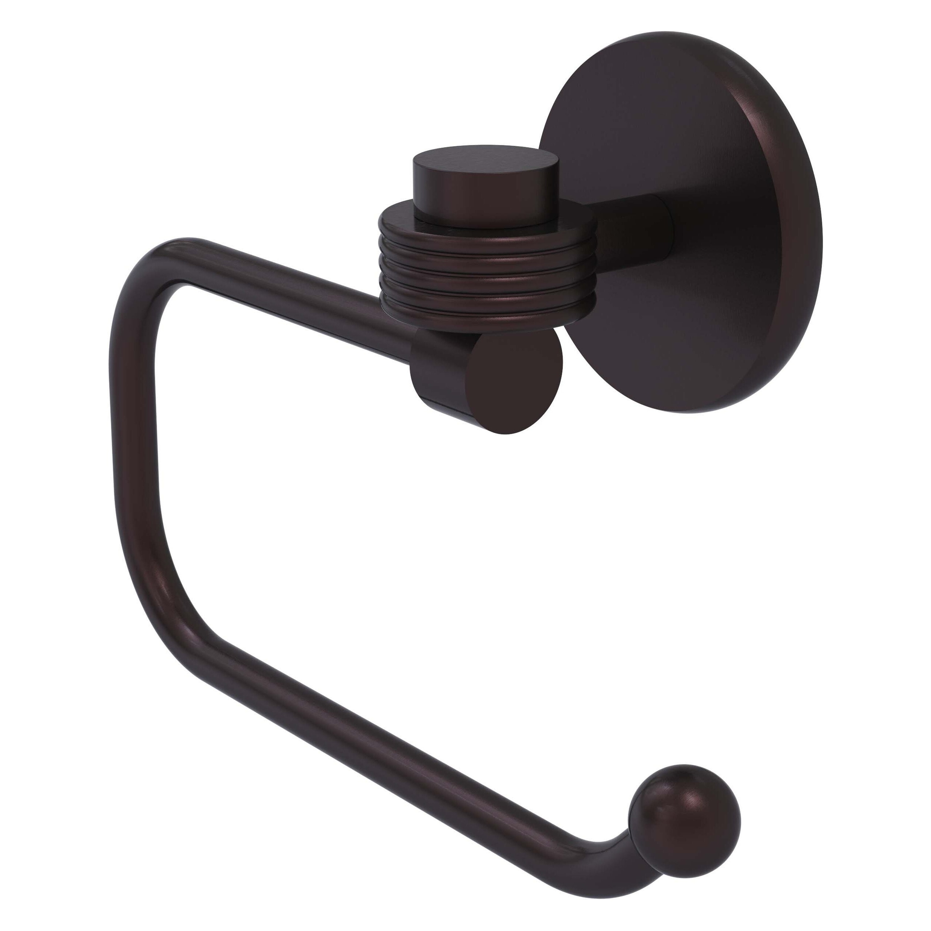 Allied Brass 7124EG-ABZ Satellite Orbit One Antique Bronze Wall mount Single post Toilet Paper Holder 1 -Rolls with Storage