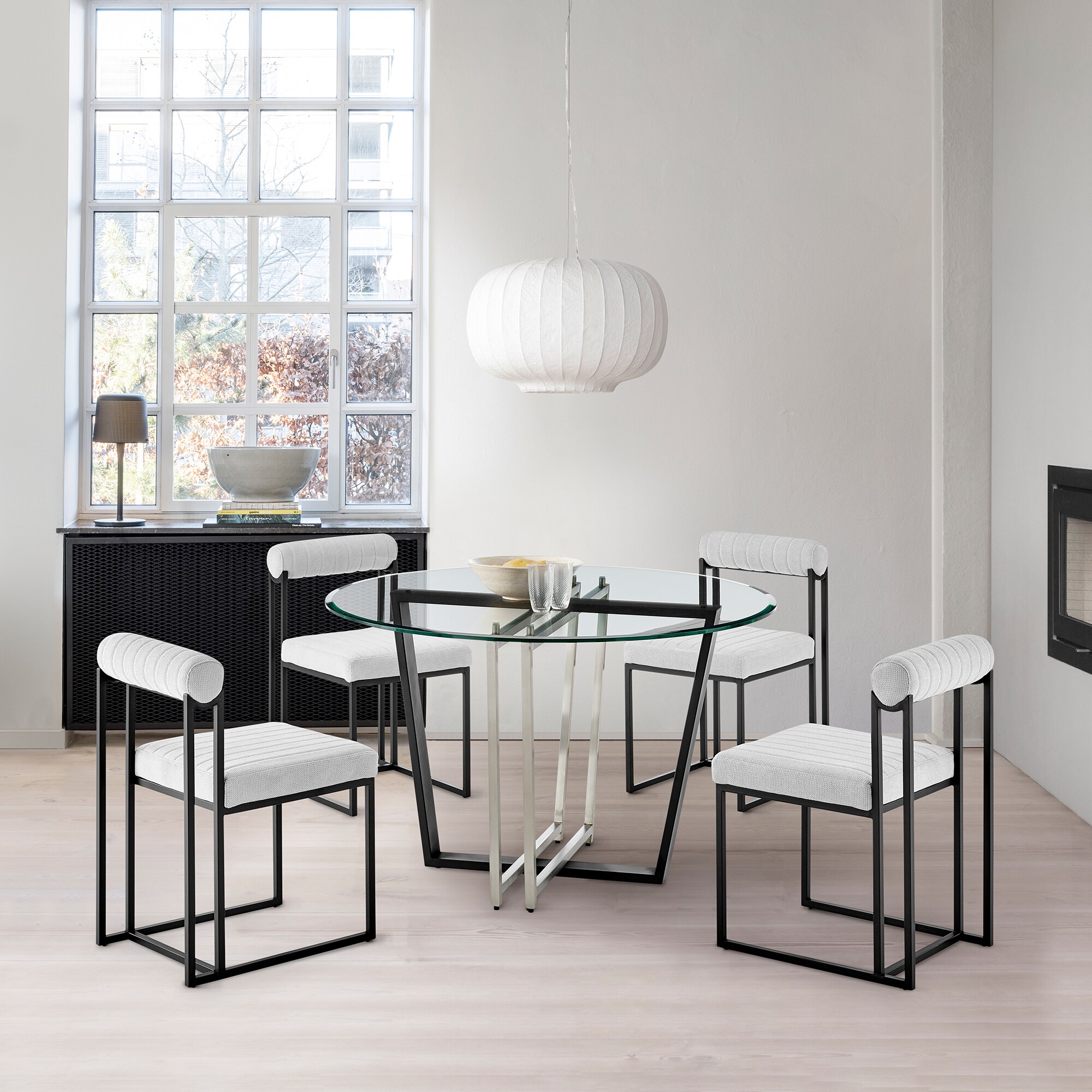 Armen Living SETDE5BLKLGRY Dining-Sets - View #2