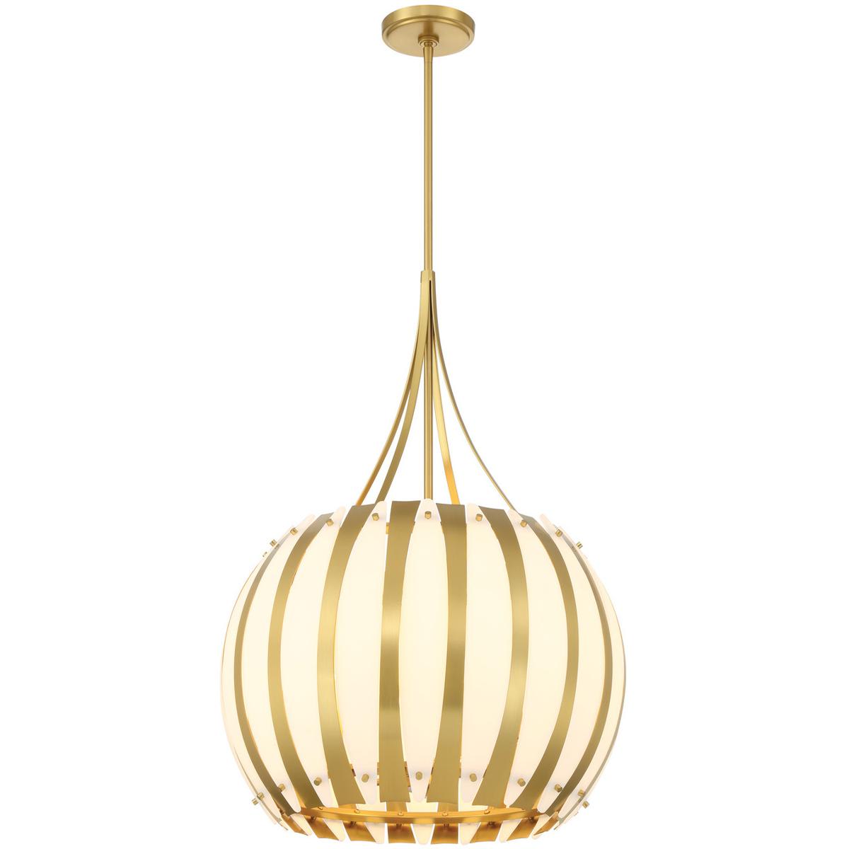 Crystorama  DRA-8003-LG Daria 5 Light 205 inch Luxe Gold Chandelier Ceiling Light