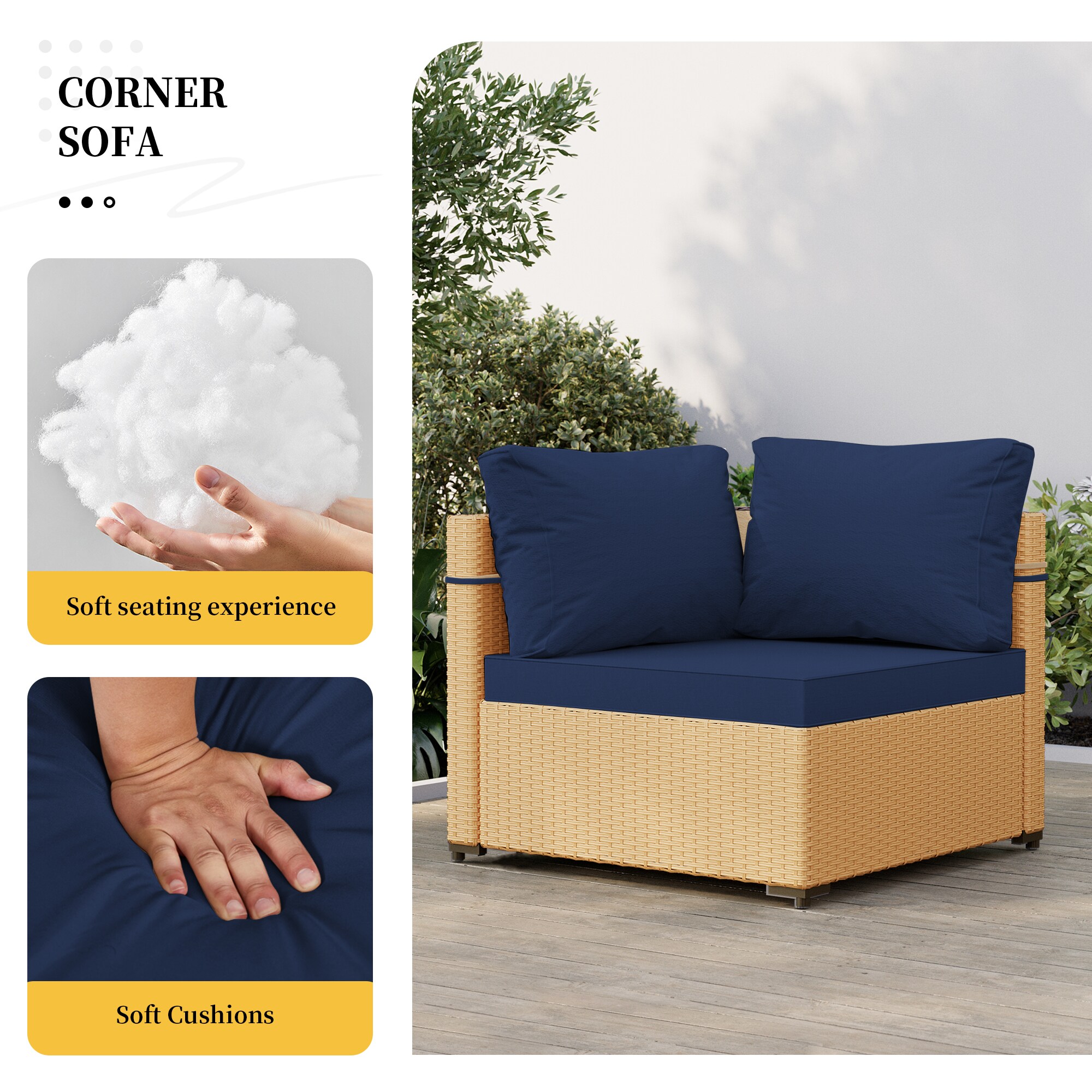 UPHA TBBE-AB-NAVYBLUE Patio-Conversation-Sets - View #4