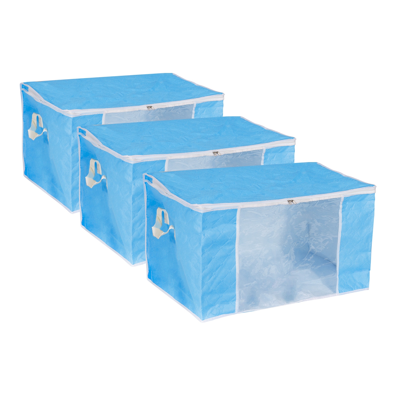 Unique Bargains - Clothes Storage Bag 3pcs Foldable Storage Bins for Clothes Comforters Storage B...