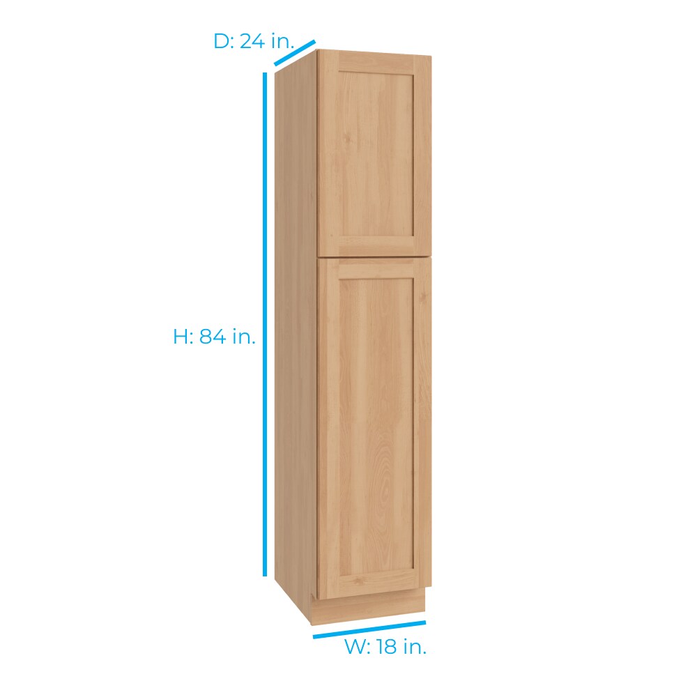 RELIABILT 18-in W x 84-in H Wood Brown Freestanding Utility Storage Cabinet