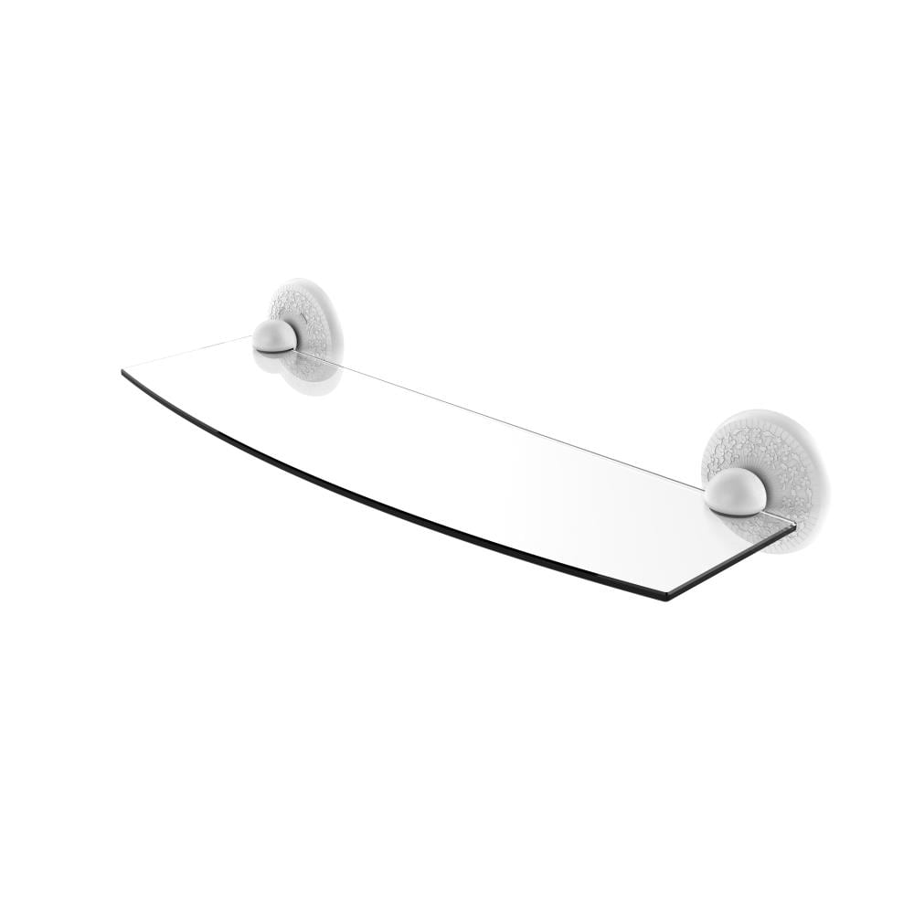 Allied Brass MC-33/18-WHM Monte Carlo Matte White Wall mount Bathroom Shelf ( 18-in x 3-in x 5-in )
